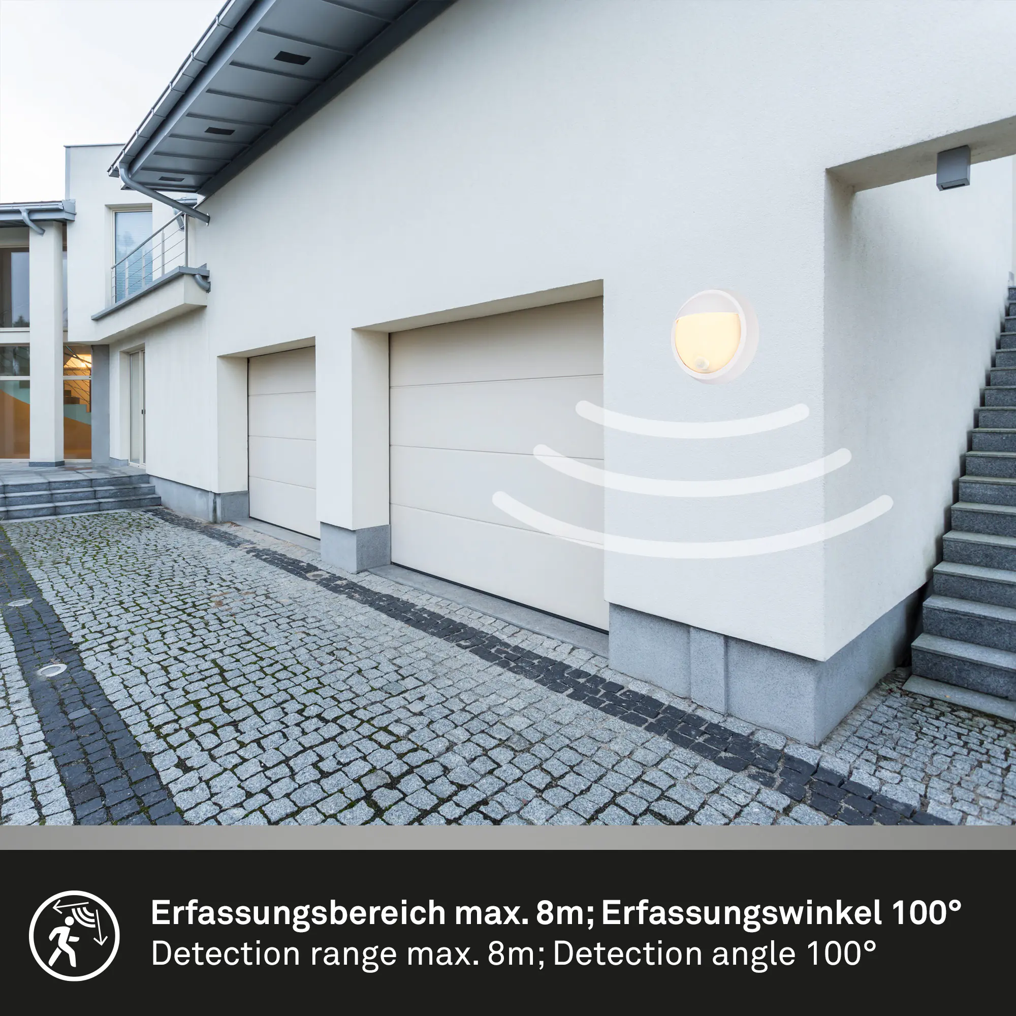 Briloner LED Außenwandleuchte Puni Akku 4W weiß Bewegungssensor warmweiß Briloner LED Außenwandleuchte Puni Akku 4W weiß Bewegungssensor warmweiß