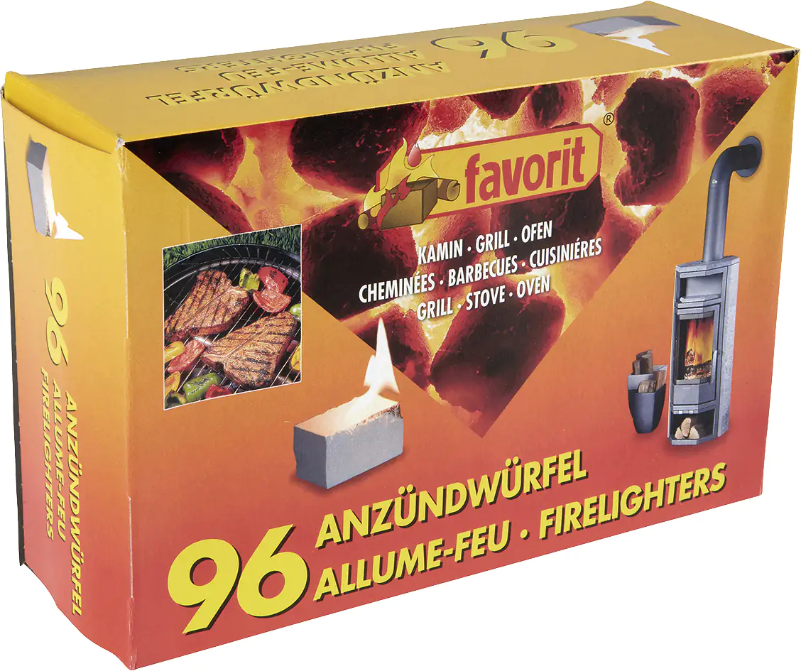Favorit Anzündwürfel weiß, 96 Stück Favorit Anzündwürfel weiß, 96 Stück