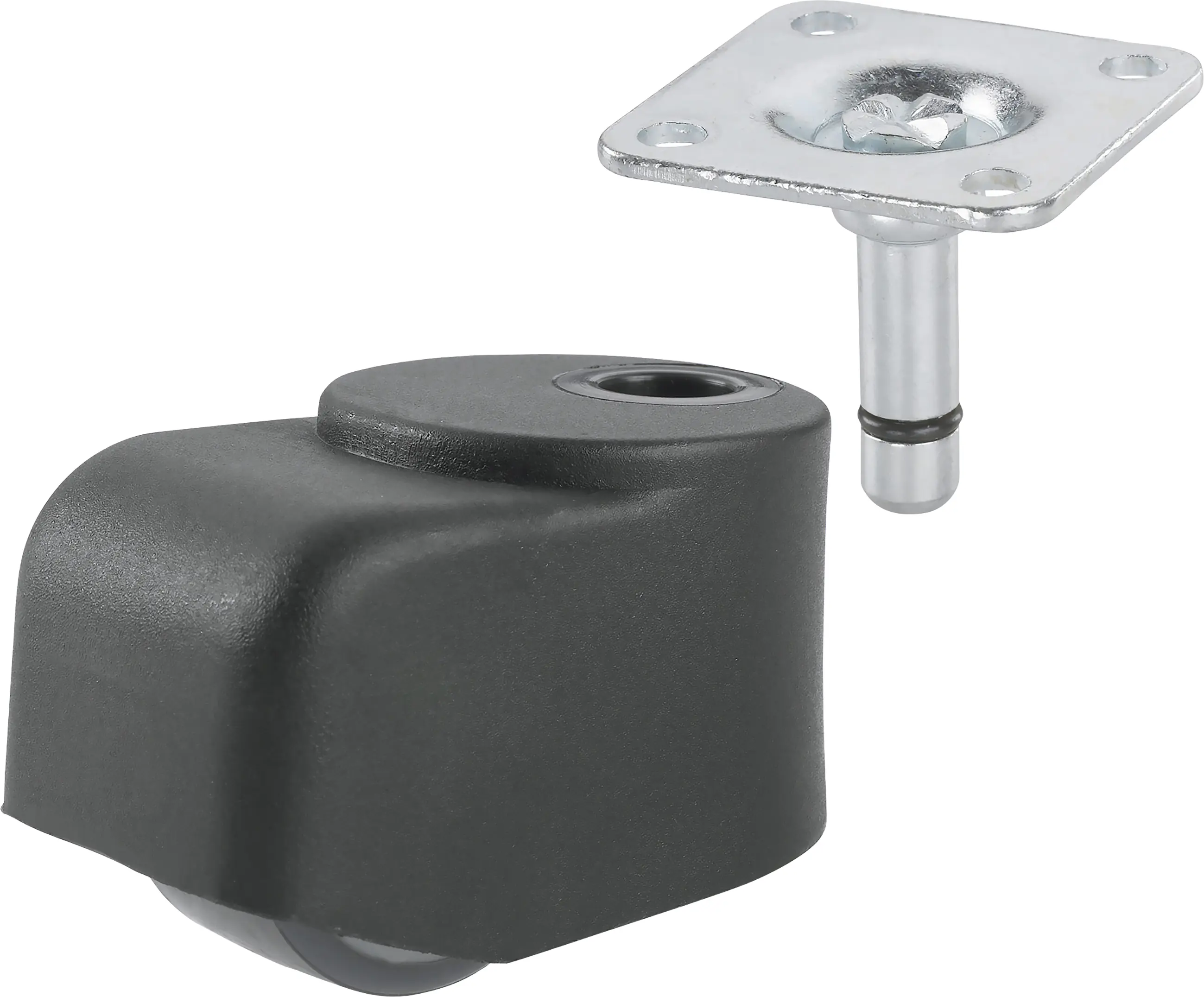 Walzenrolle Ø 25 mm für empfindliche Böden Tragkr. 50 kg