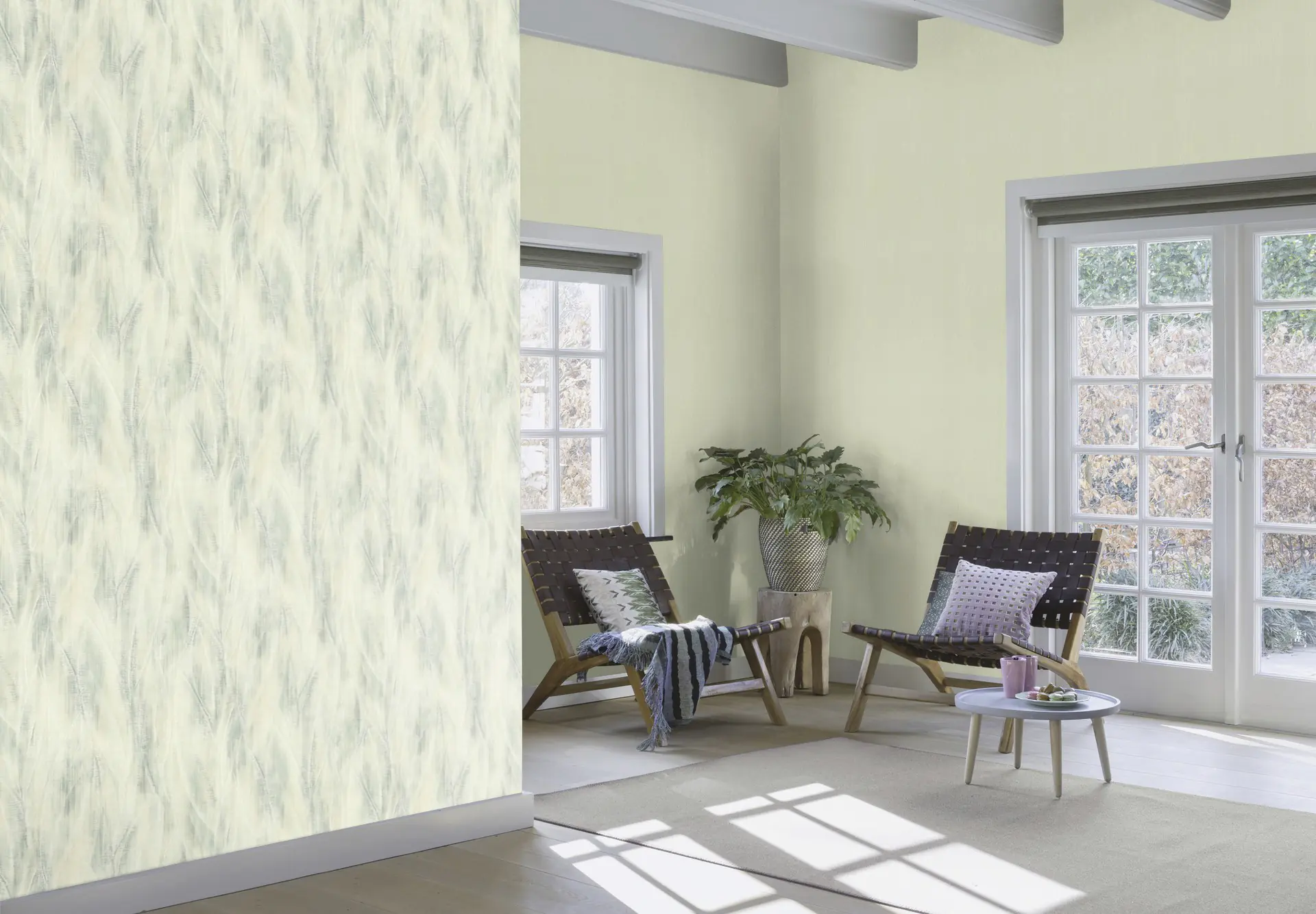 Rasch Vliestapete 536829 BARBARA home Collection II uni grün 10,05 x 0,53 m