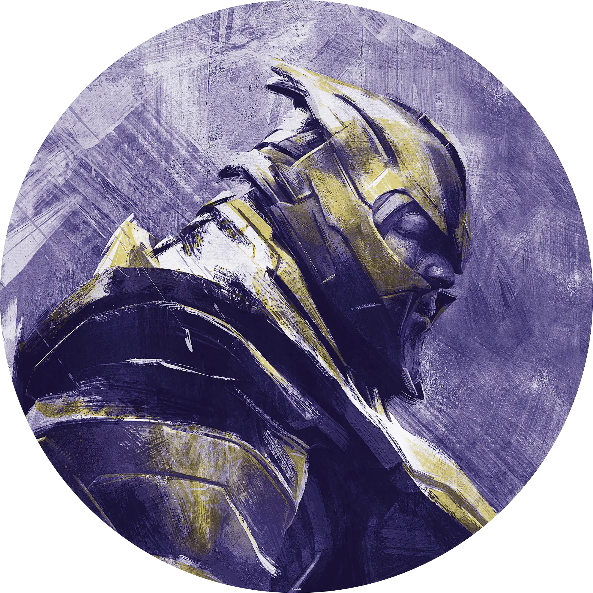 Komar Vlies Fototapete Dot Aveng Painti Thanos Ø 128 cm, selbstklebend