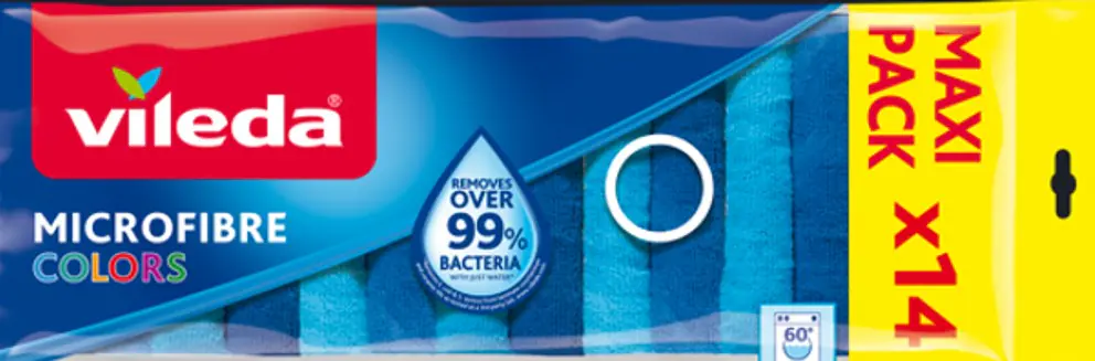 Vileda Allzwecktuch Microfibre Colors Mikrofaser 30 x 30 cm blau- 14er Pack Vileda Allzwecktuch Microfibre Colors Mikrofaser 30 x 30 cm blau- 14er Pack