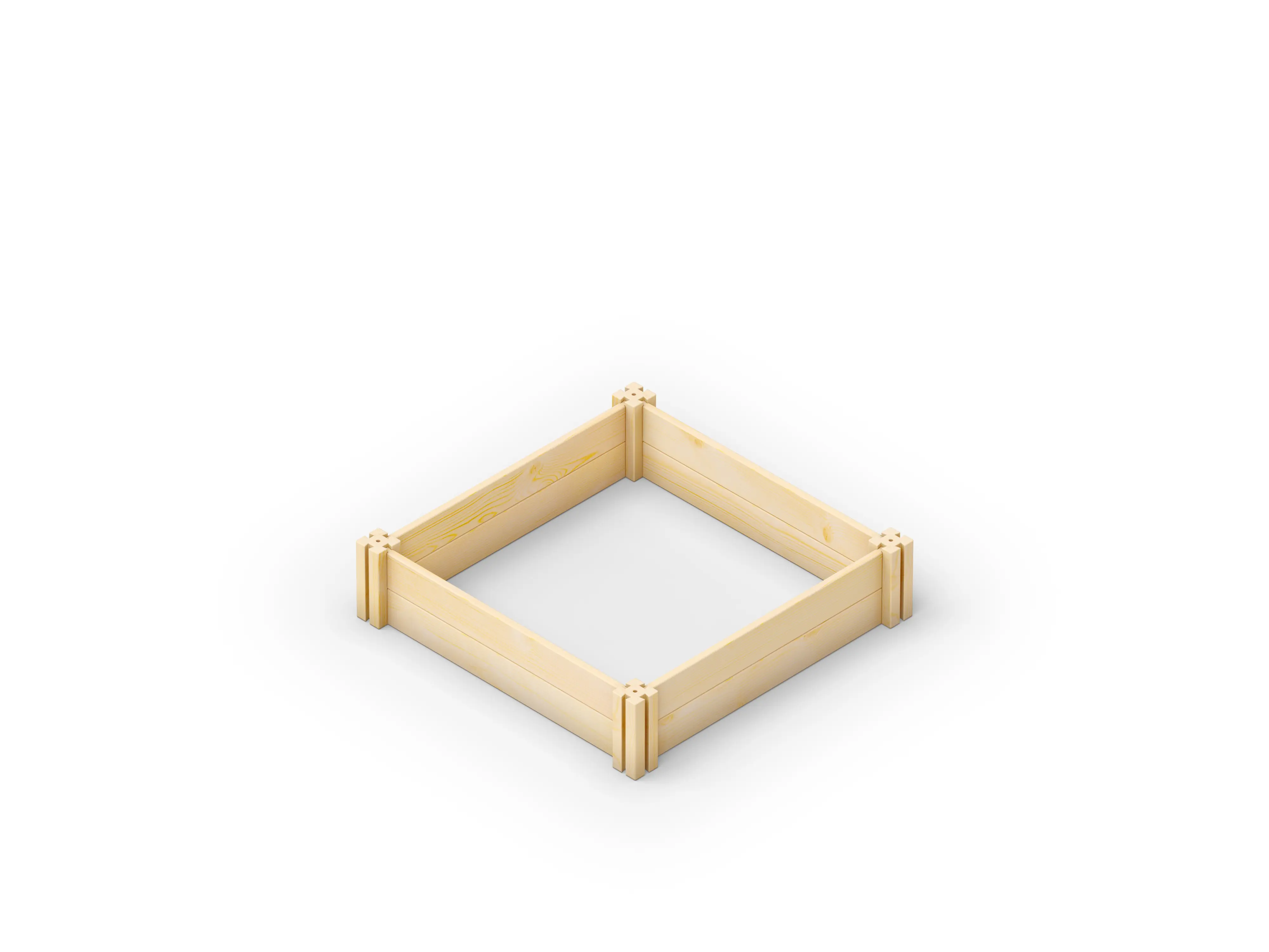 Upyard Hochbeet Puzzle Modular Holz 85 x 85 cm natur hell