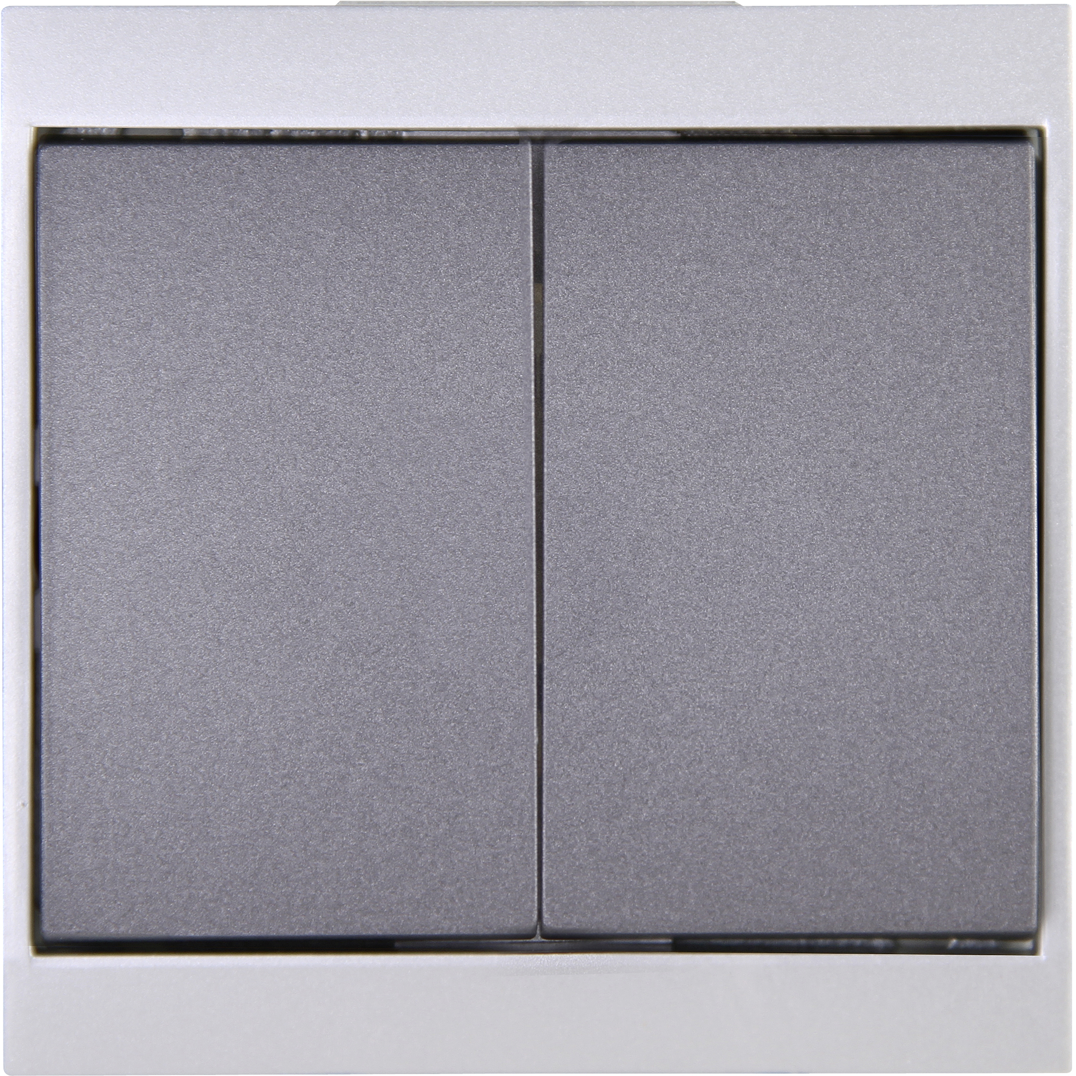 Kopp Doppel/Wechselschalter Malta, silber-anthrazit, 620315089