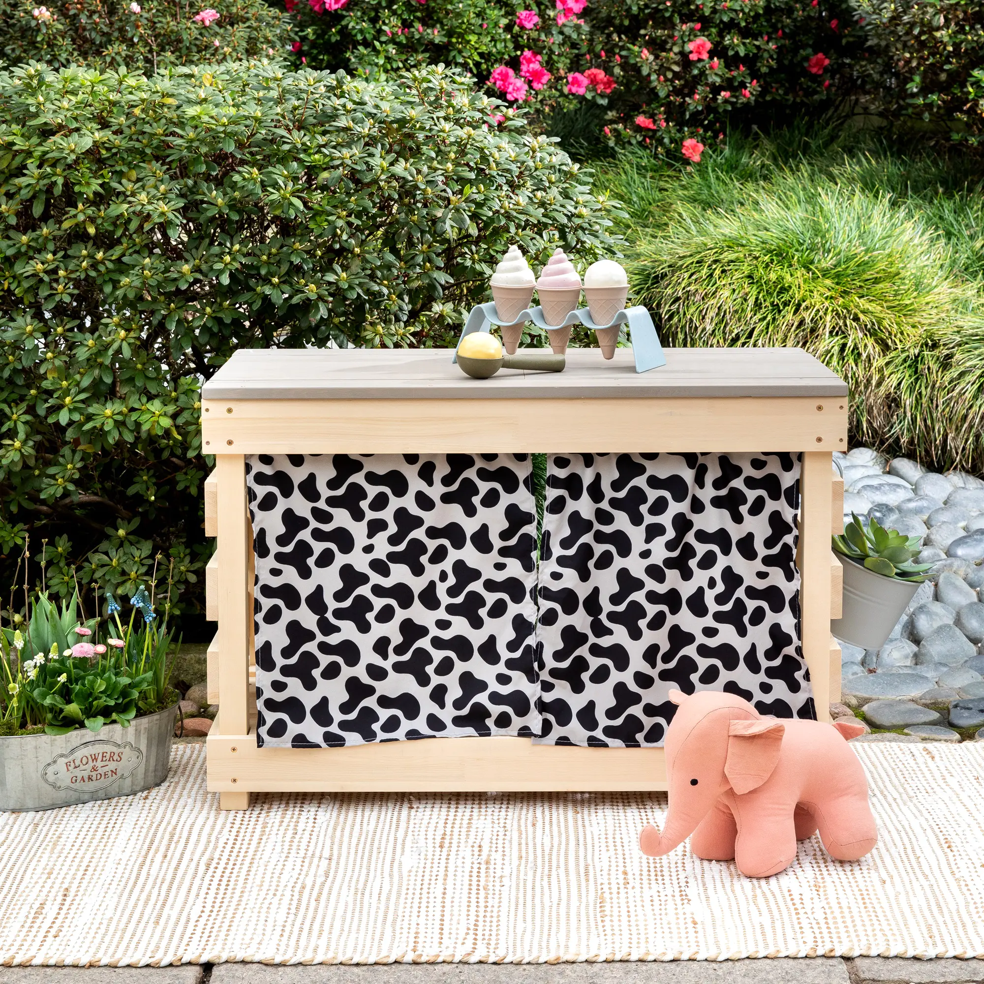 MUDDY BUDDY® Matschtisch Little Leo natur-warmgrau