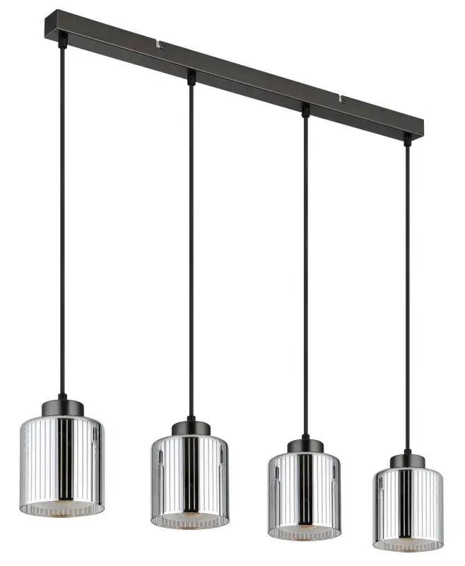 Globo Hängeleuchte Felicia 78 x 120 cm schwarz-chrom matt