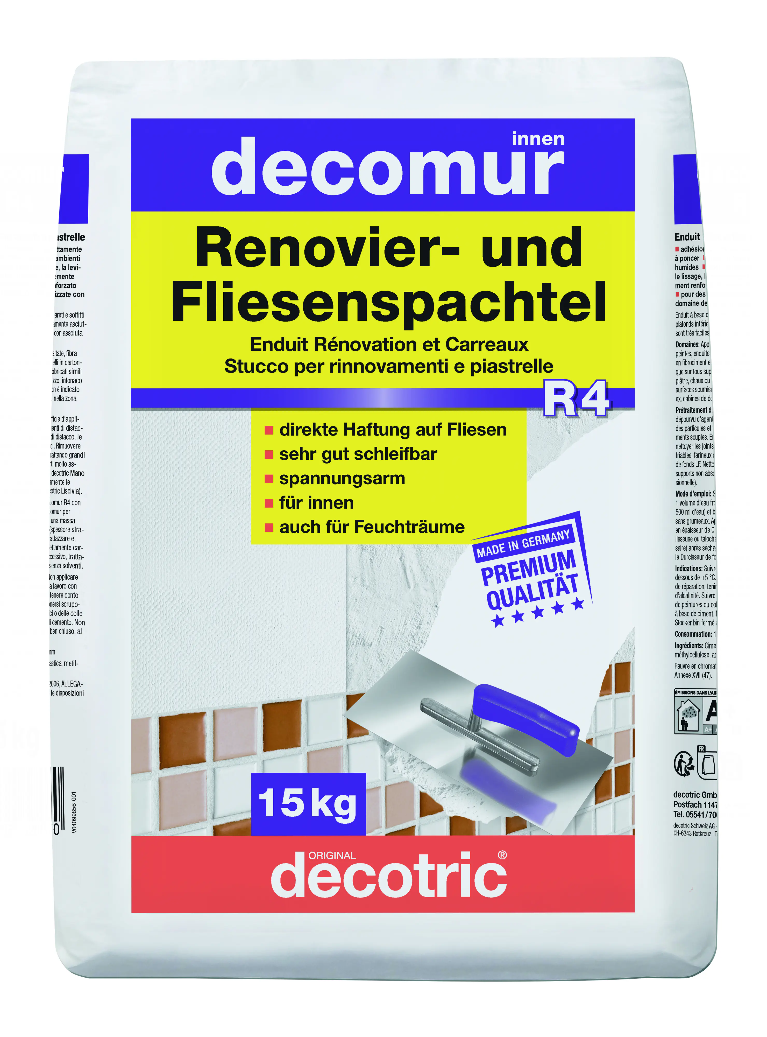 Decotric Decomur Renovier- und Fliesenspachtel R4 15 kg
