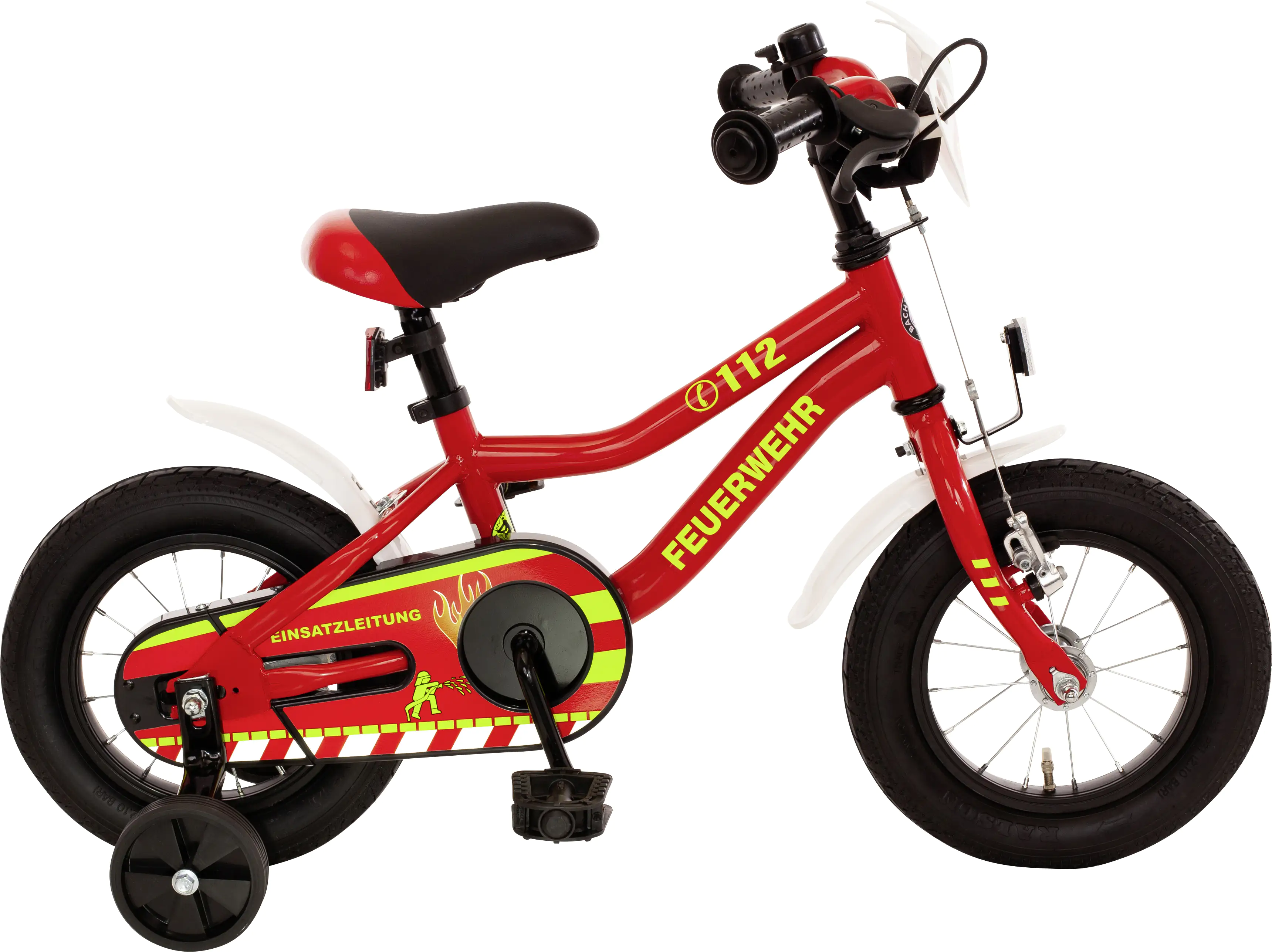 Bachtenkirch Kinderfahrrad Feuerwehr Kuma 12,5 Zoll rot weiß Bachtenkirch Kinderfahrrad Feuerwehr Kuma 12,5 Zoll rot weiß