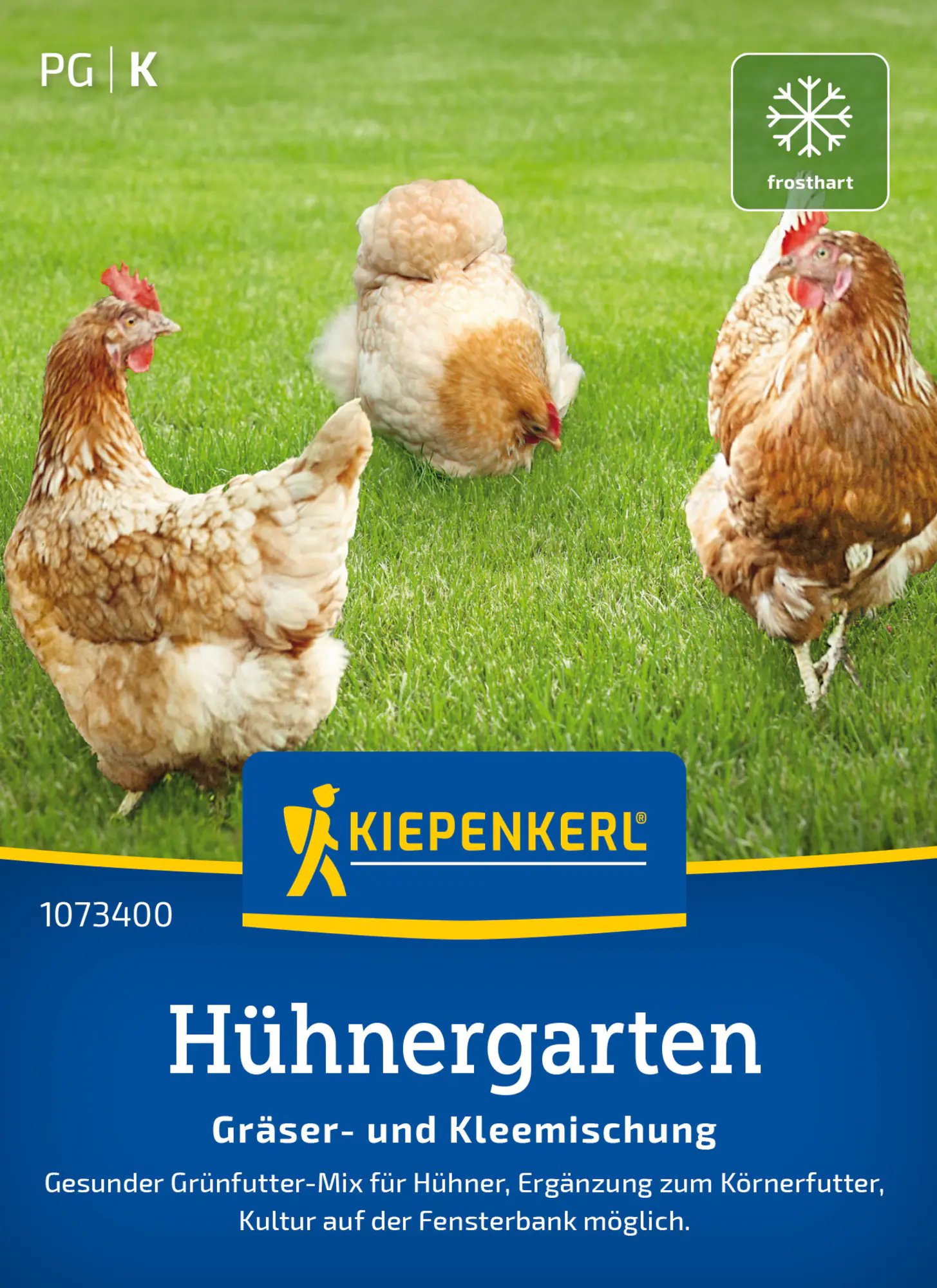 Kiepenkerl Rasensamen Hühnergarten Gräser- und Kleemischung für ca. 1 m²