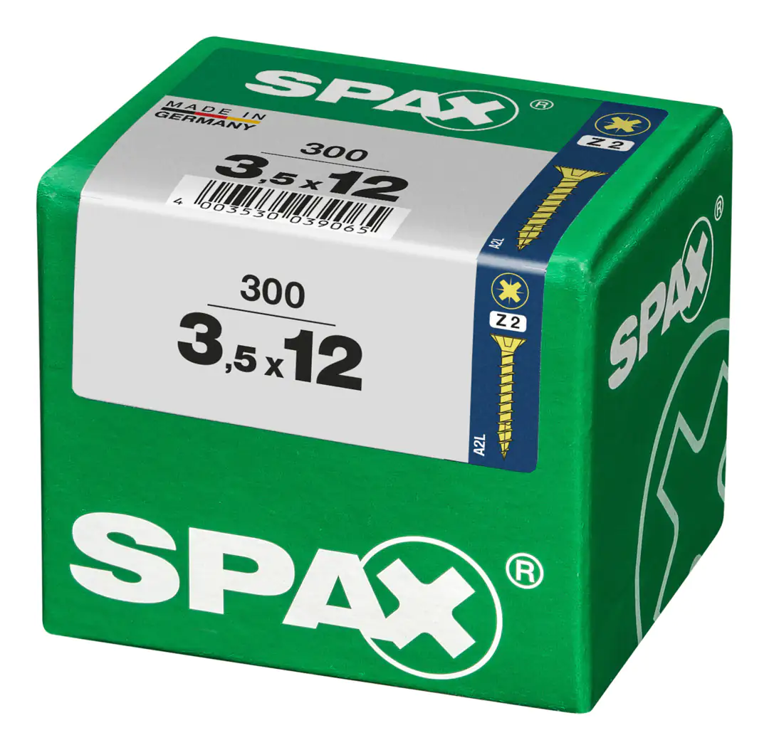 Spax Universalschrauben 3.5 x 12 mm PZ 2 - 300 Stk.
