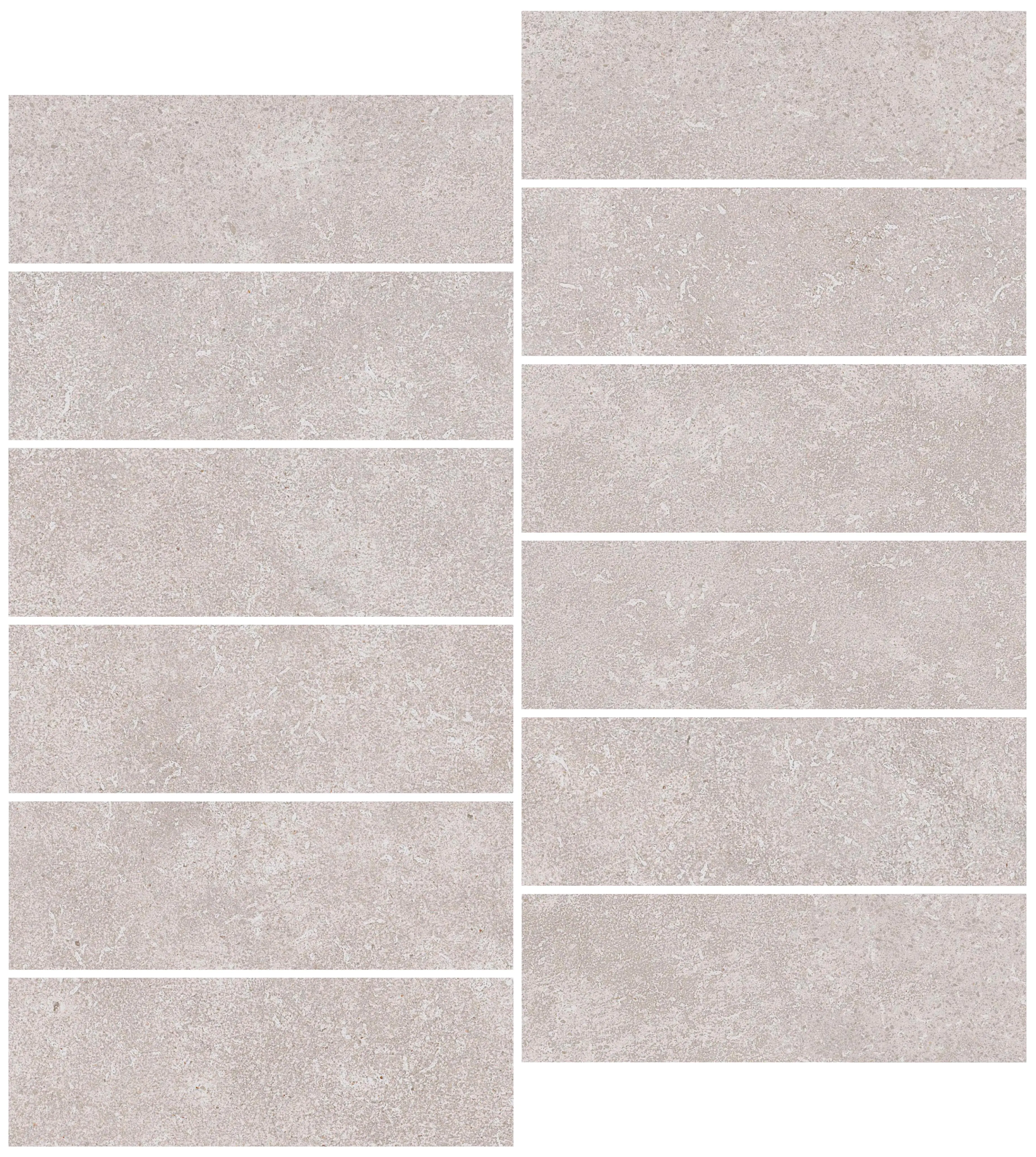 Mosaikfliese Stone 30 x 30 cm greige Steinmaß: ca. 15 x 5 cm