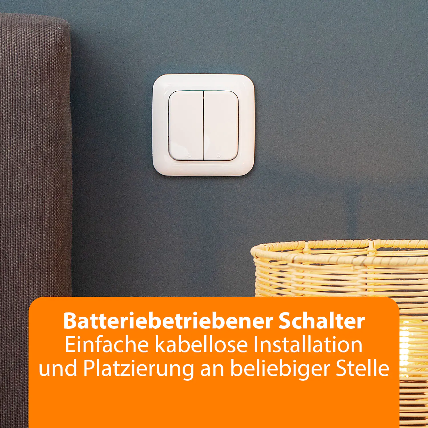 Smartwares Schalterset kabellos 2er Taster mit 2 Zwischenstecker