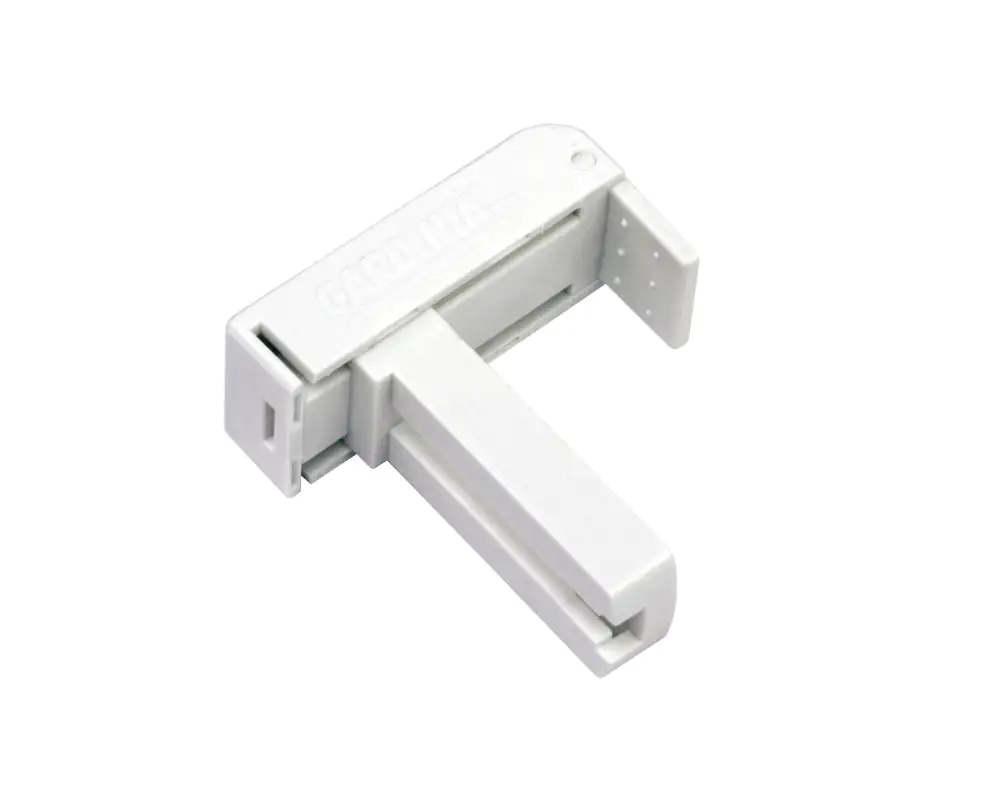 Gardinia Universal-Klemmträger weiß, Kunststoff, 2 Stück