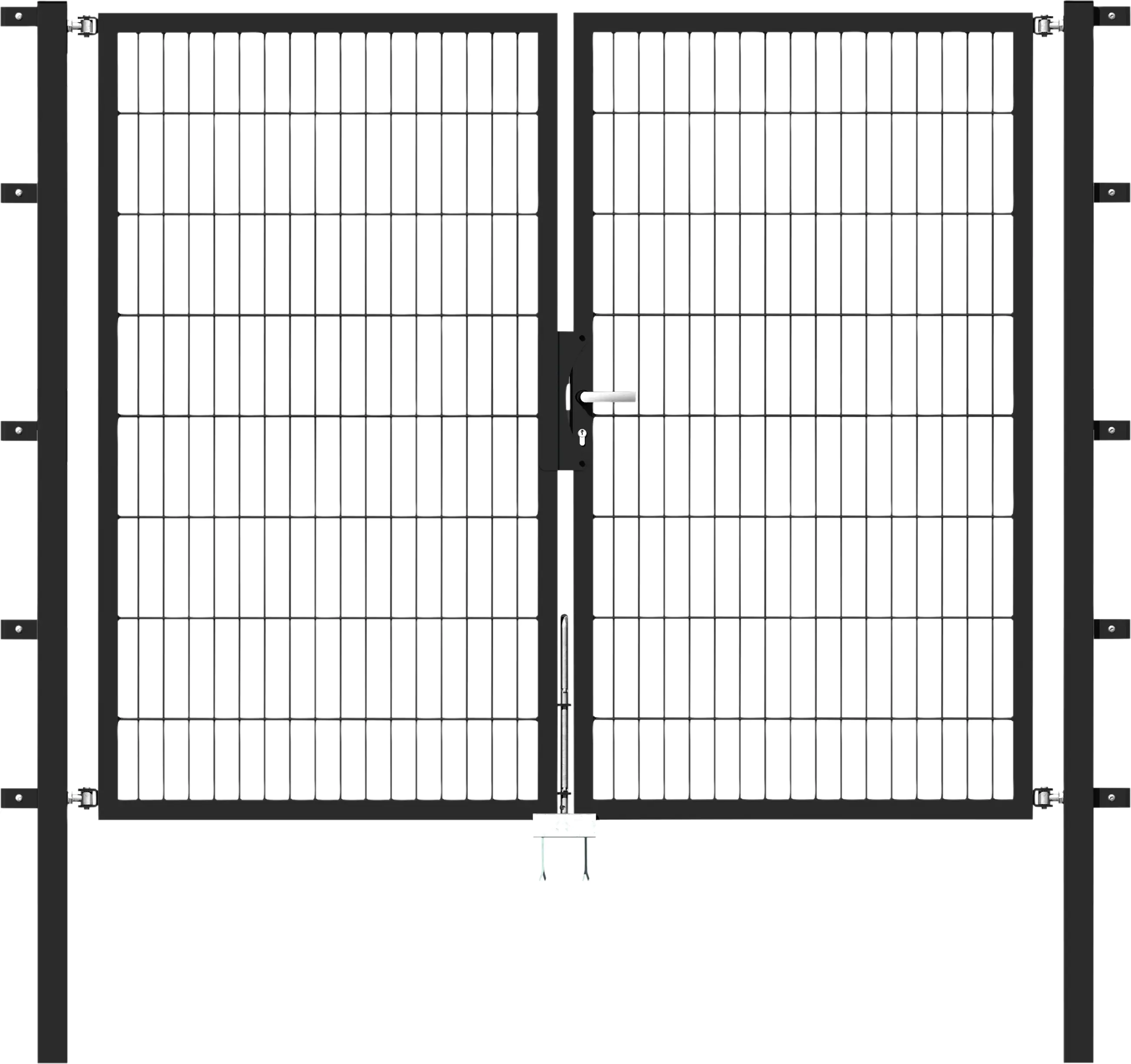 Alberts Stabgitter Doppeltor Flexo 200 x 160 cm 6/5/6 anthrazit zE
