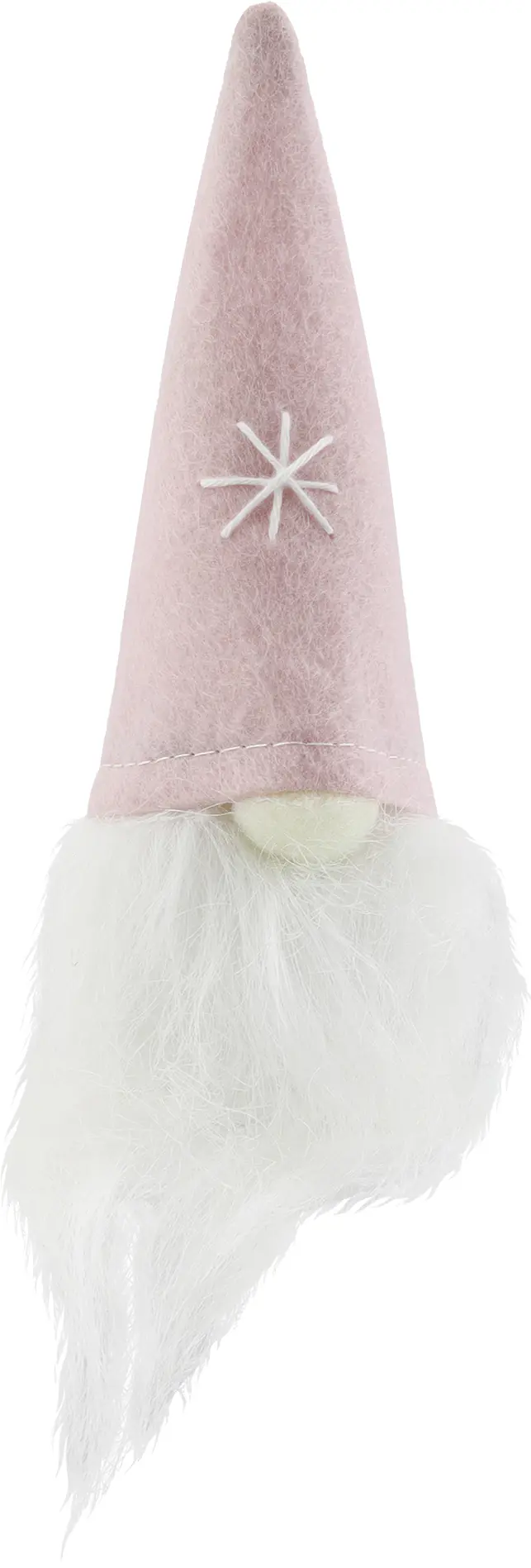 Dekofigur Wichtel aus Filz & Stoff 14 cm pink weiß 