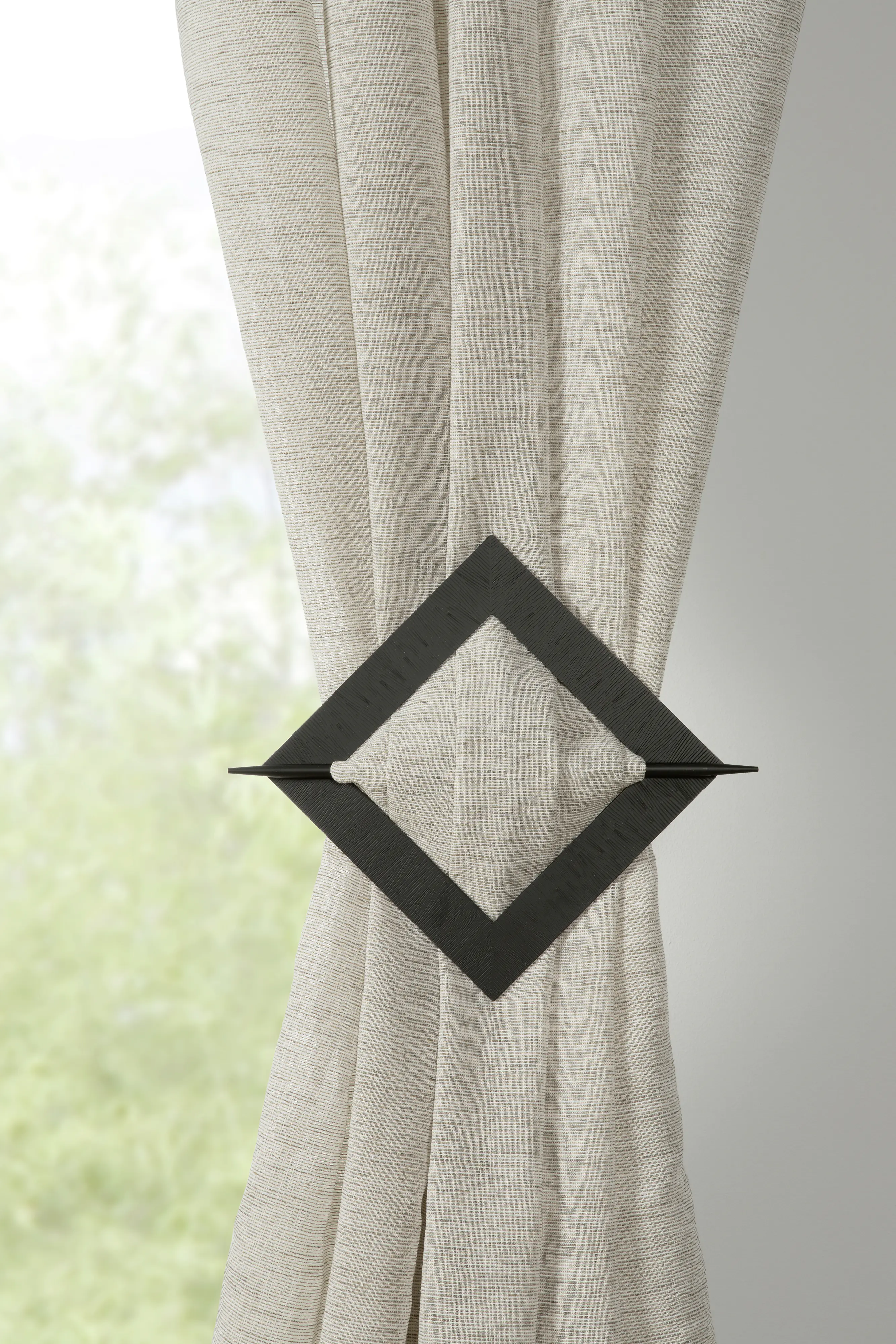 Gardinia Dekospange Uranus schwarz-matt 14,5 cm x 14,5 cm