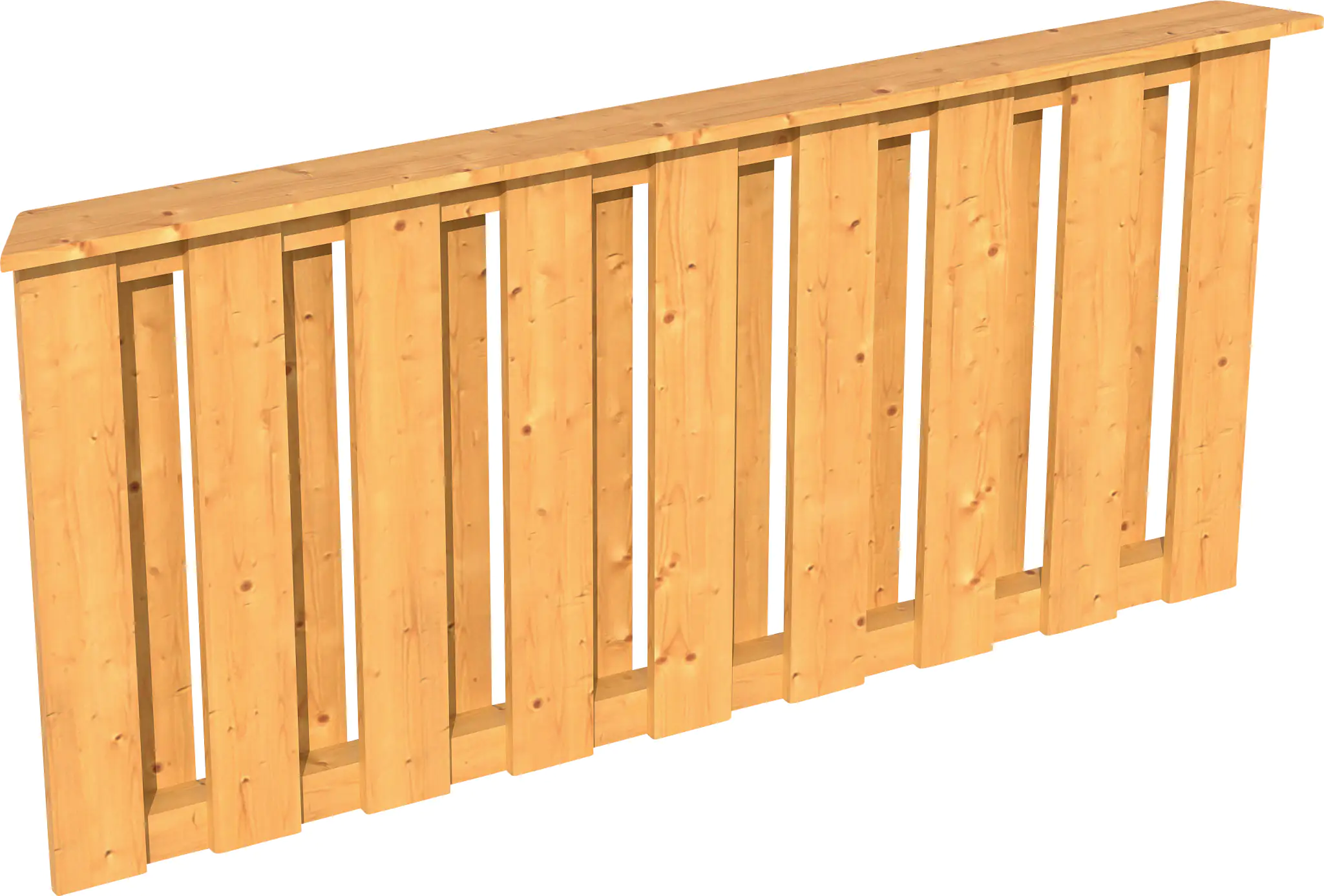 SKAN HOLZ Brüstung Deckelschalung 150 x 84 cm, Douglasie, natur