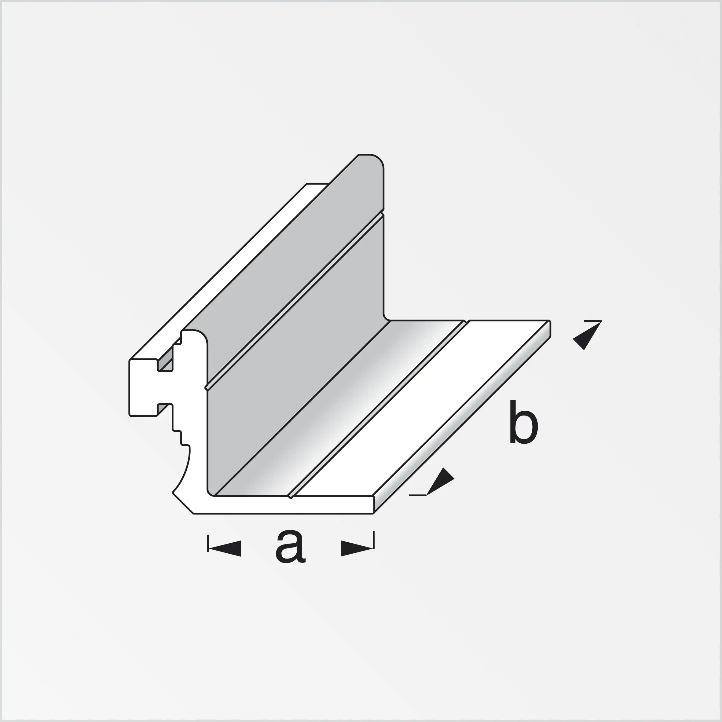 coaxis®-Anschlag-Profil, kurz 23.5 mm 23.5 x 50 mm Aluminium roh blank