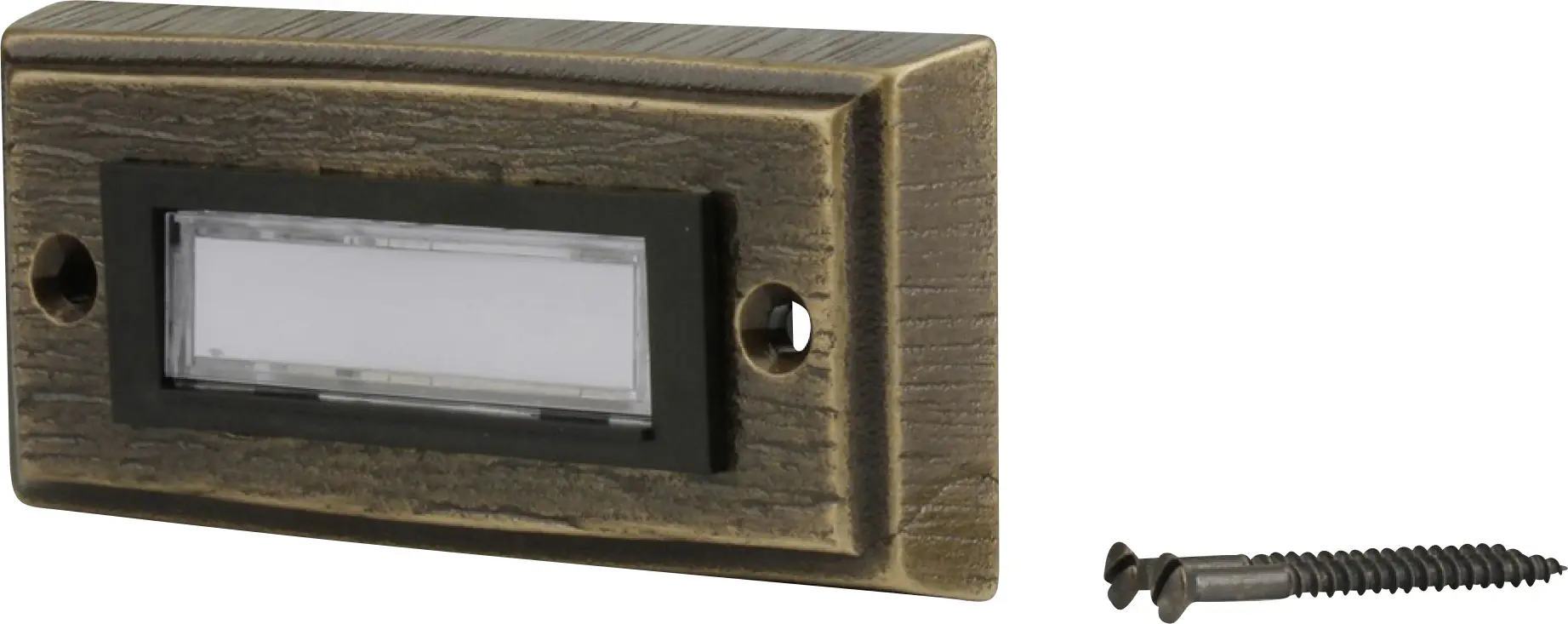 Unitec Klingel-Taster 1-fach Aufputz eckig mit Namensschild bronzeguss Unitec Klingel-Taster 1-fach Aufputz eckig mit Namensschild bronzeguss