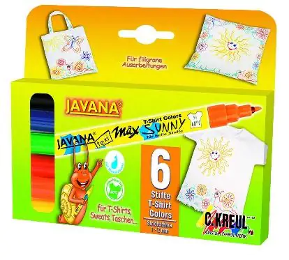 Kreul Javana texi mäx Sunny Stoffmalfarbe fine für helle Stoffe 6er Set