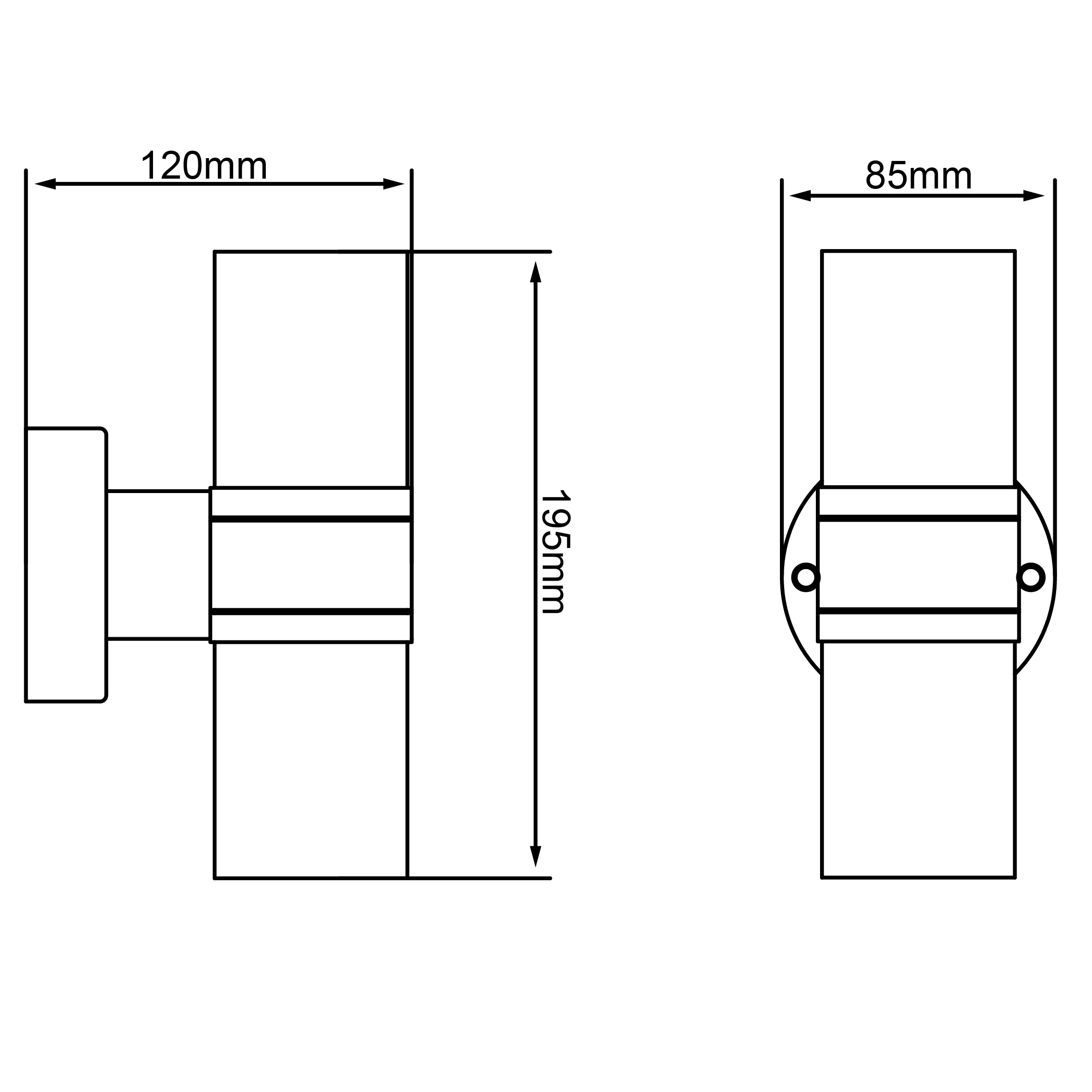 Brilliant LED Außen-Wandleuchte Hanni edelstahl 19,5 cm GU10 18 W Up-& Down