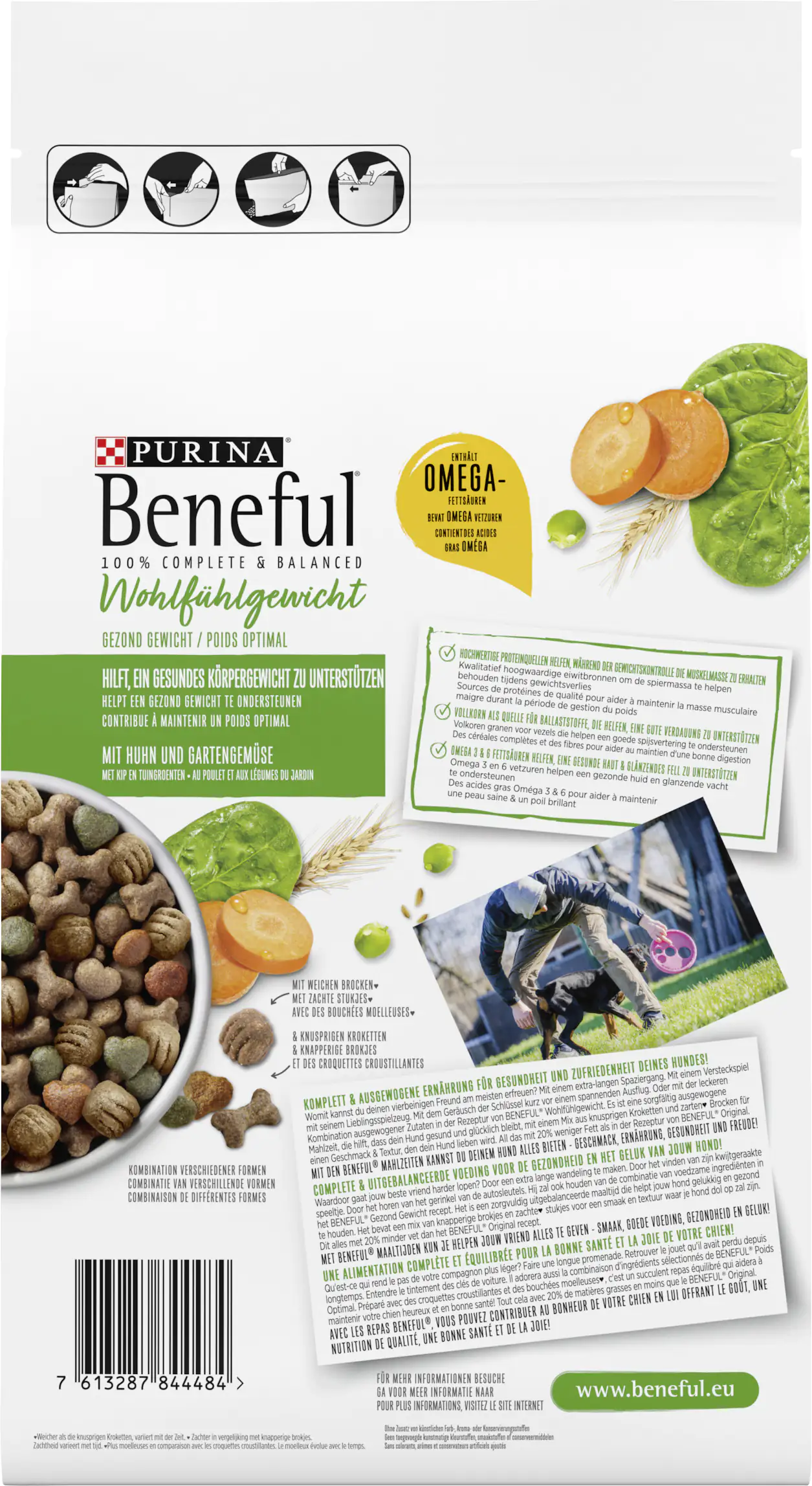 Beneful Hundefutter Wohlfühlgewicht mit Huhn und Gartengemüse 1,4 kg