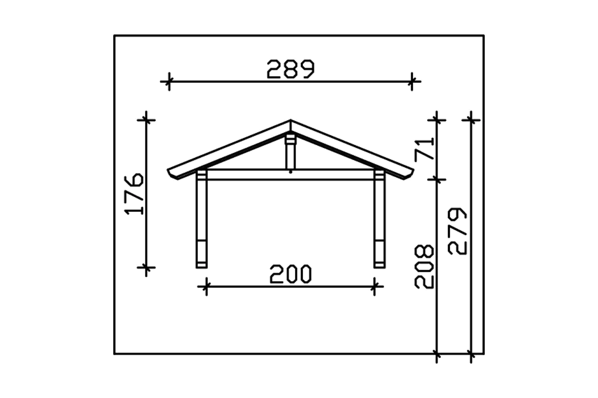 4018211017508_05 SKAN HOLZ Vordach Stralsund Typ 1 289 x 116 cm, lasiert in Weiß