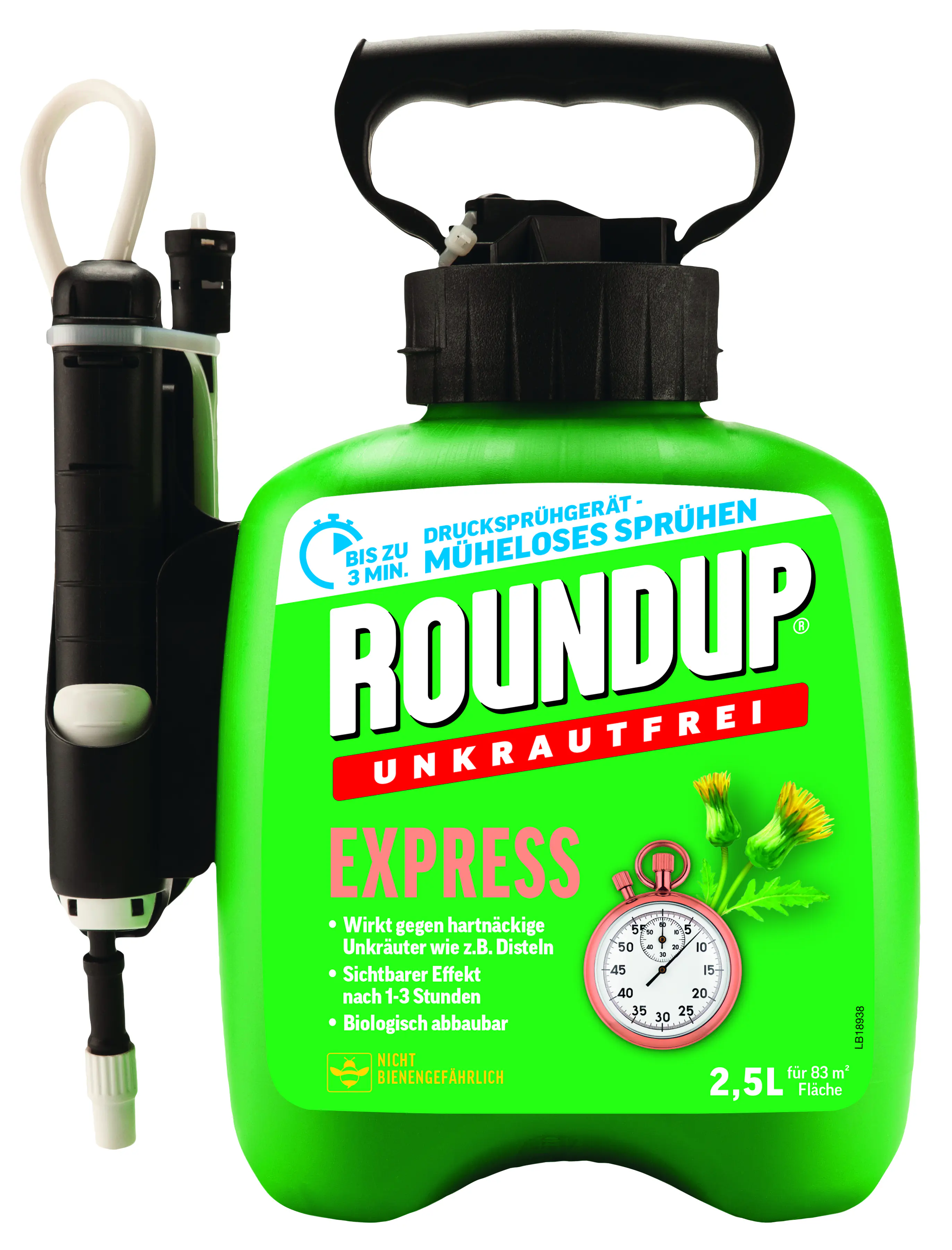 Roundup Unkrautfrei Express Drucksprühsystem 2,5 L