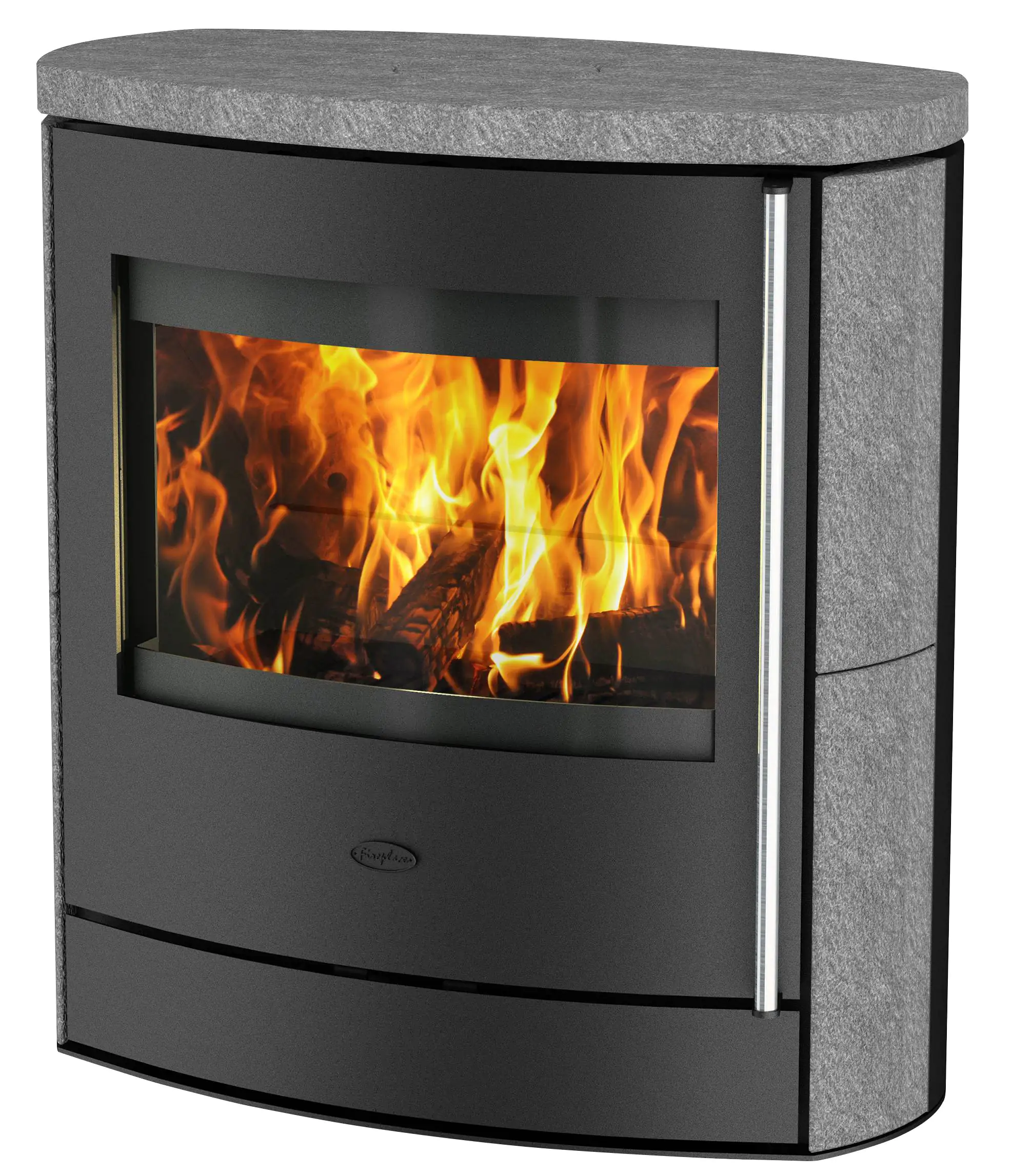 Fireplace Kaminofen Adamis Speckstein/Stahl schwarz 7 kW