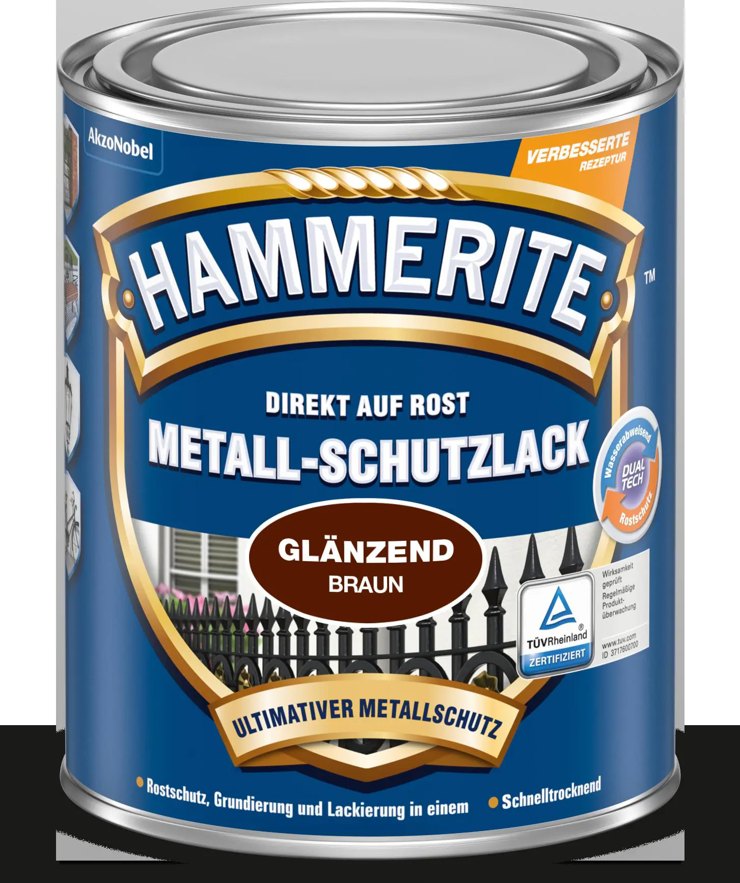 Hammerite Metall-Schutzlack 750 ml braun glänzend Hammerite Metall-Schutzlack 750 ml braun glänzend