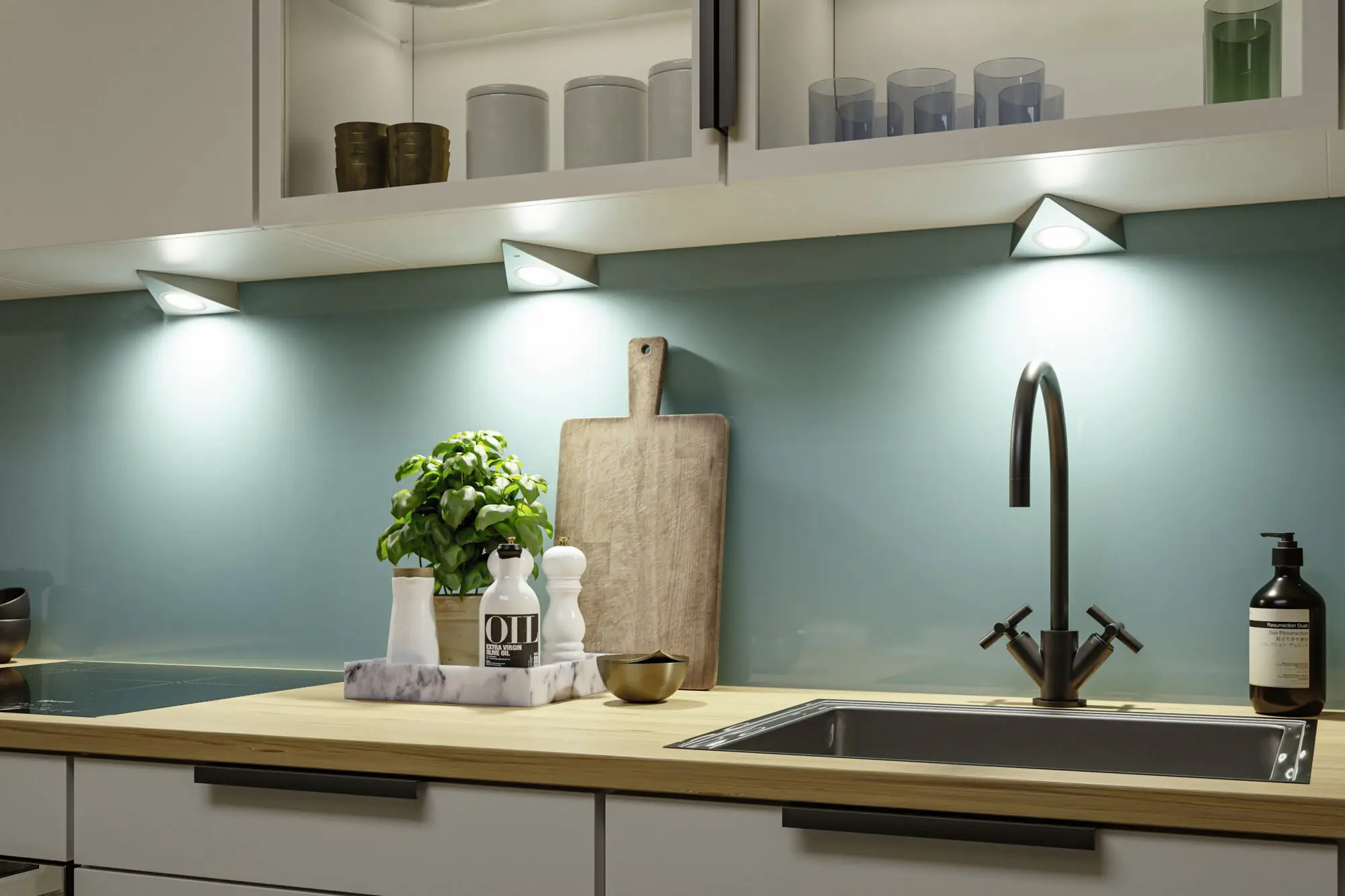 Paulmann LED Unterbauleuchte Trias eisen gebürstet neutralweiß 3 er Set