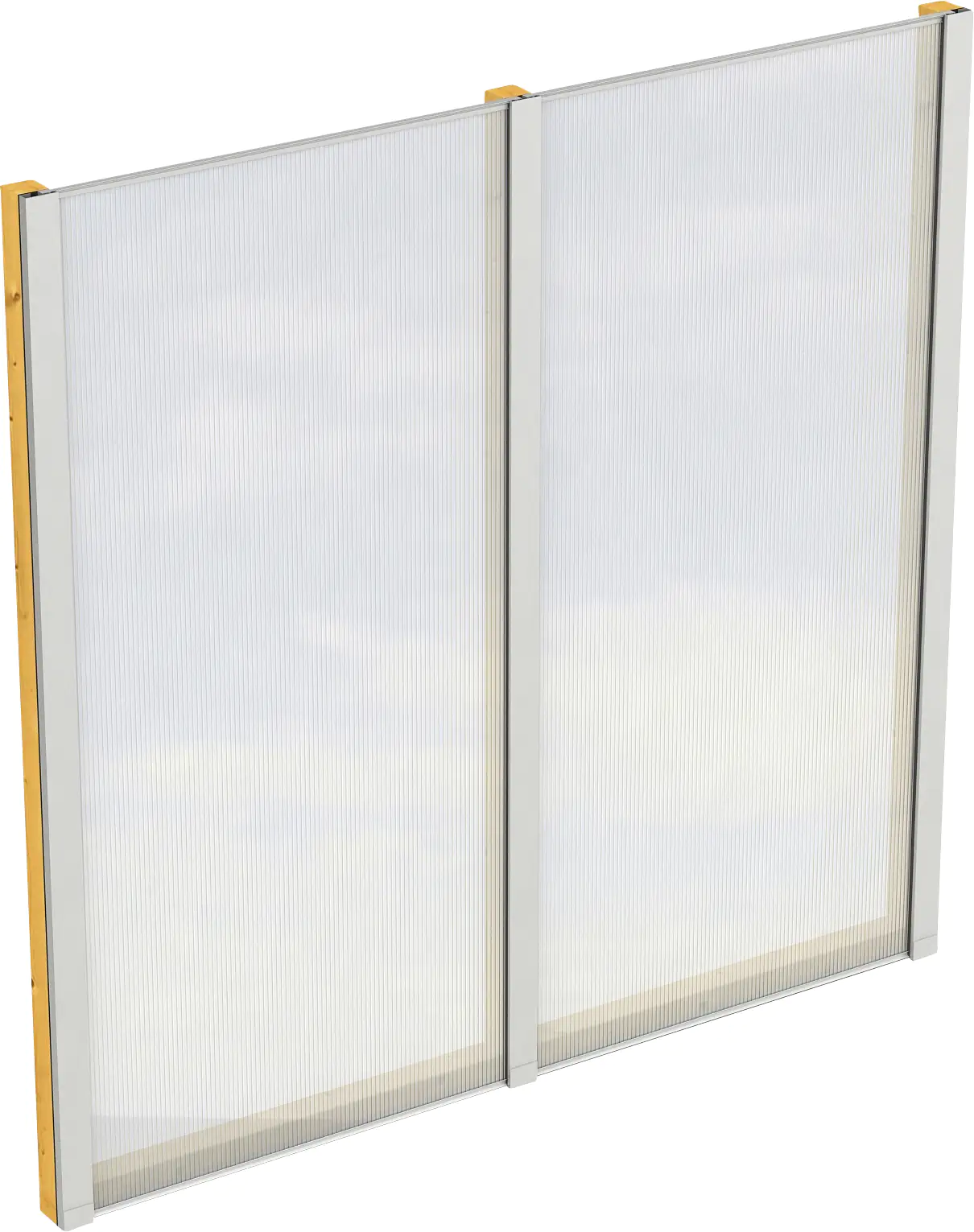 SKAN HOLZ Seitenwand m. Polycarbonatplatten 193 x 200 cm Fichte