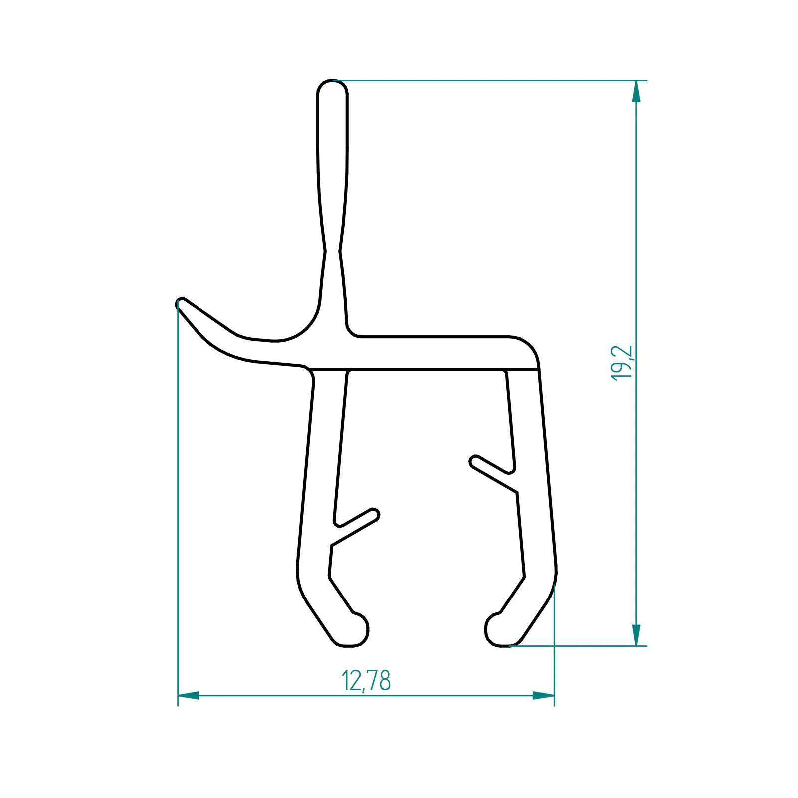 Breuer Spritzschutzprofil 2 x 424 mm