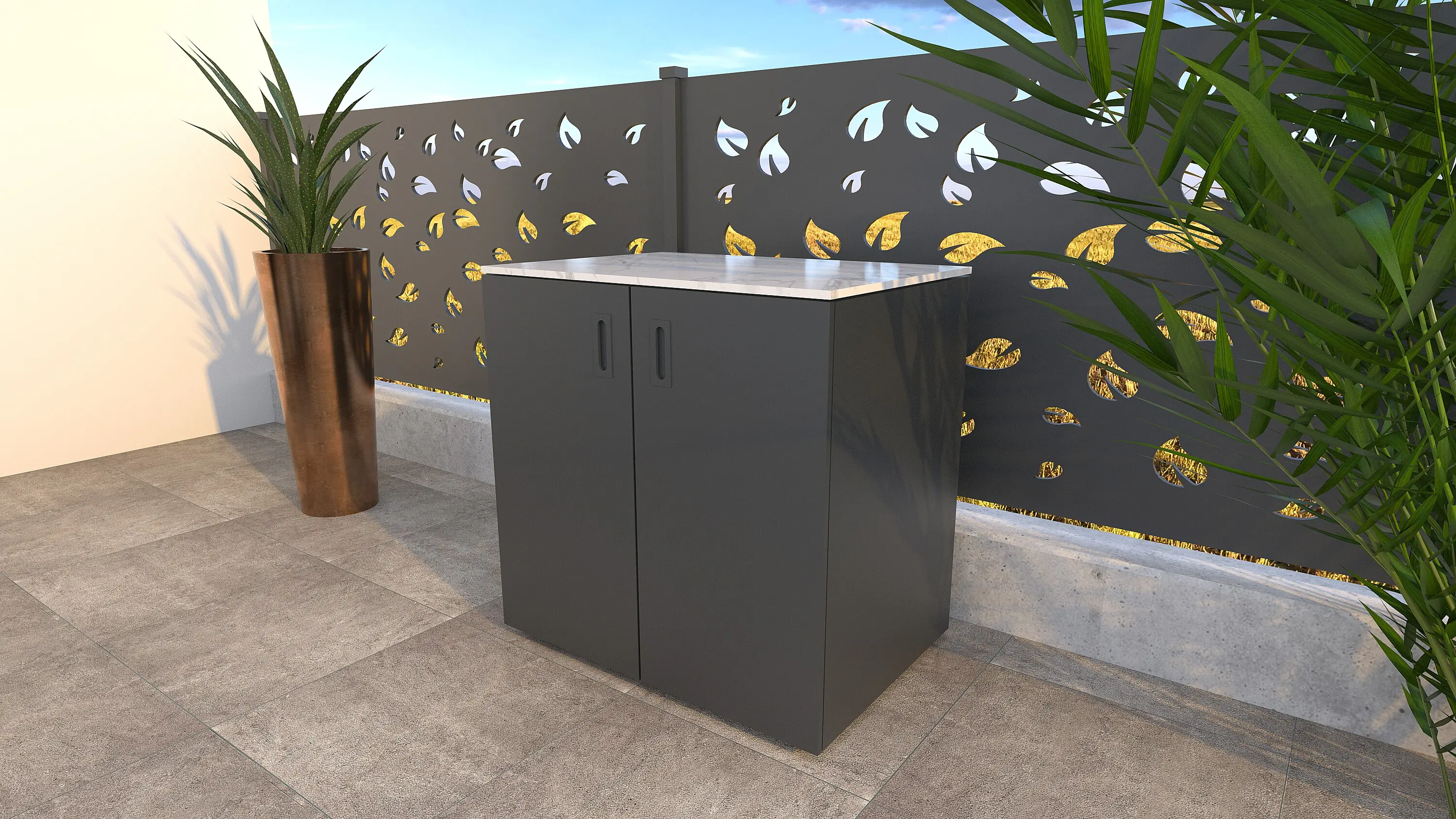 Bellano Living Element für Outdoorküchen inkl. 2 Türen anthrazit Bellano Living Element für Outdoorküchen inkl. 2 Türen anthrazit