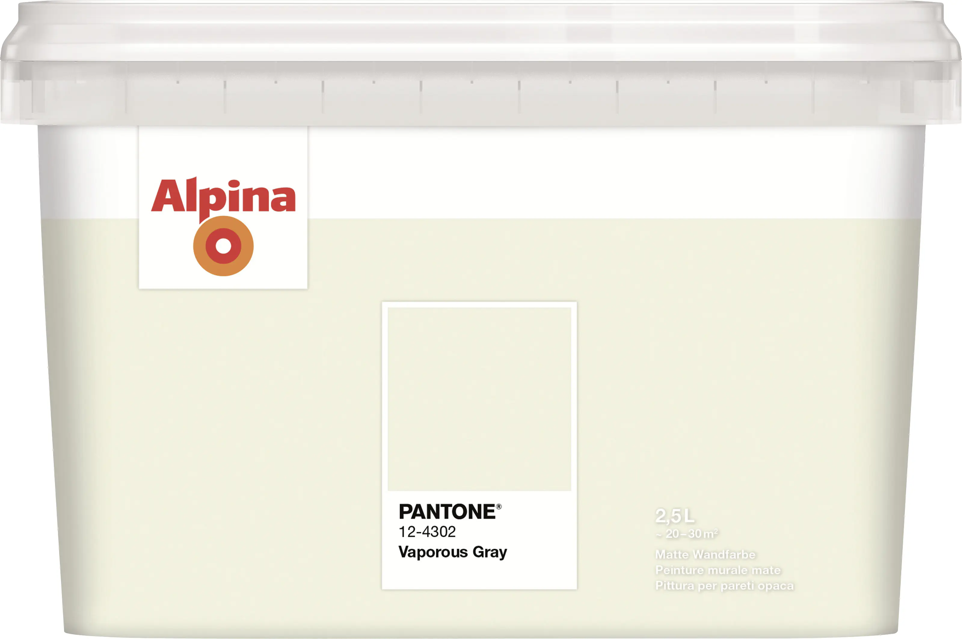 Alpina Wandfarbe Pantone matt vaporous gray 2,5 L