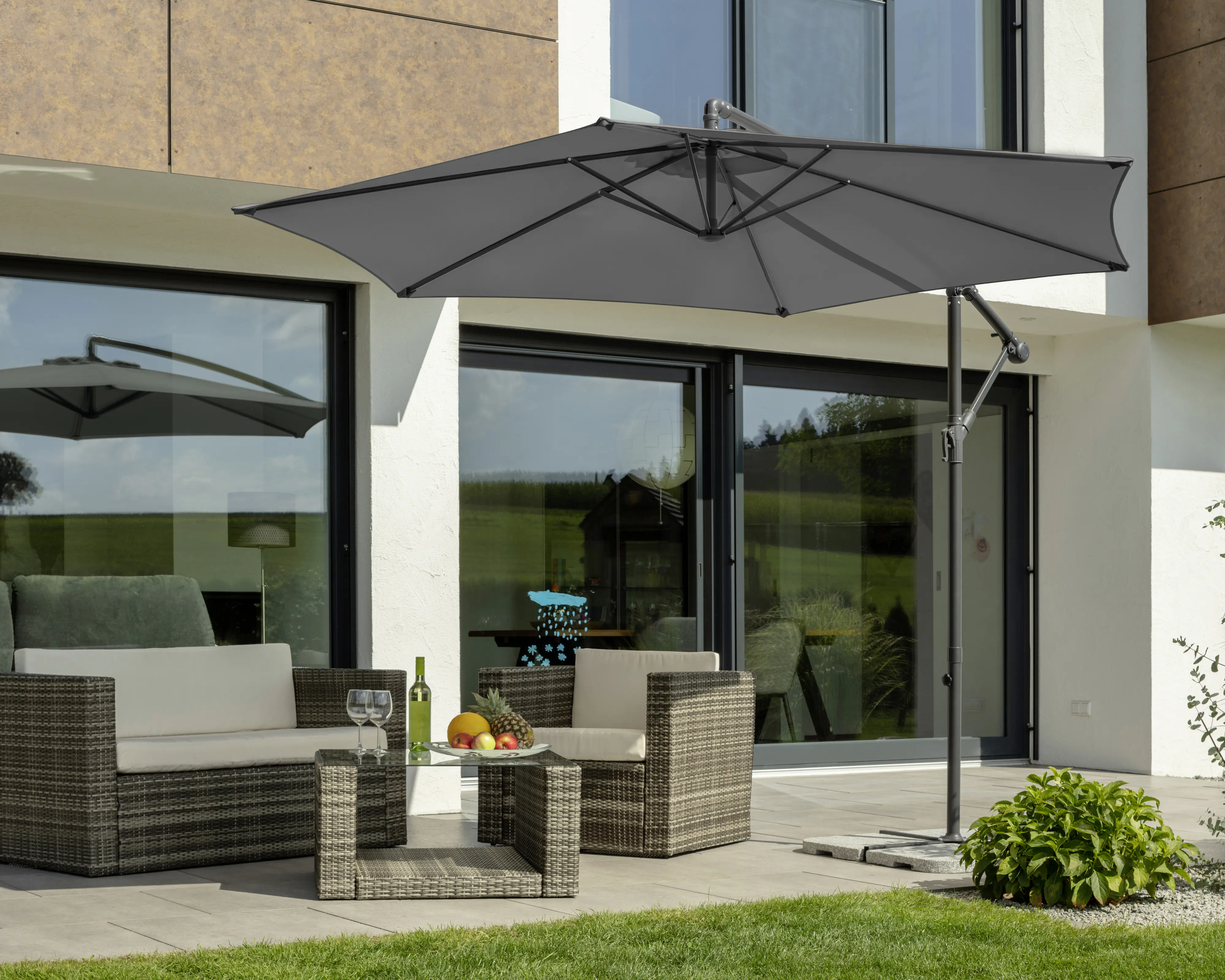 Schneider Ampelschirm Venus anthrazit Ø 300 cm