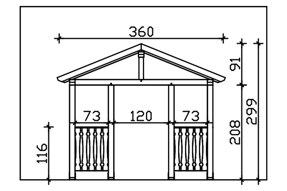 SKAN HOLZ Vordach Stralsund Typ 6 360 x 139 cm, natur SKAN HOLZ Vordach Stralsund Typ 6 360 x 139 cm, natur