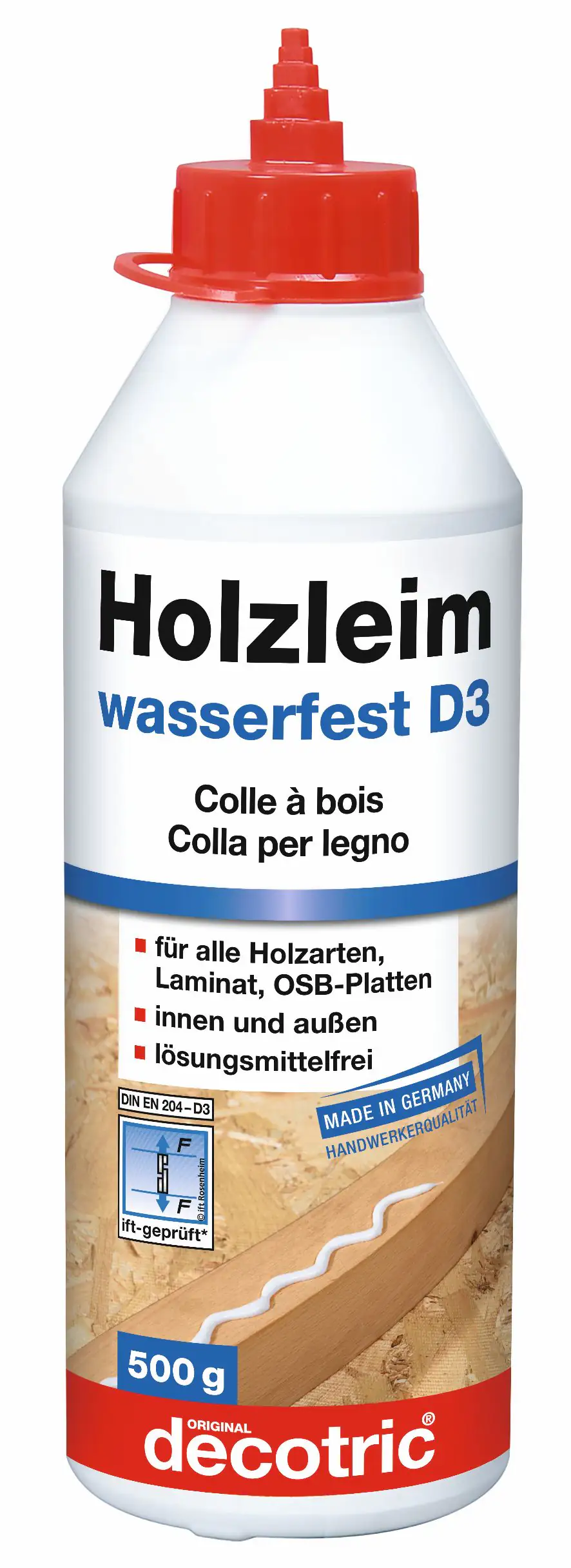 Decotric decocoll Holzleim D3 500 g wasserfest Decotric decocoll Holzleim D3 500 g wasserfest