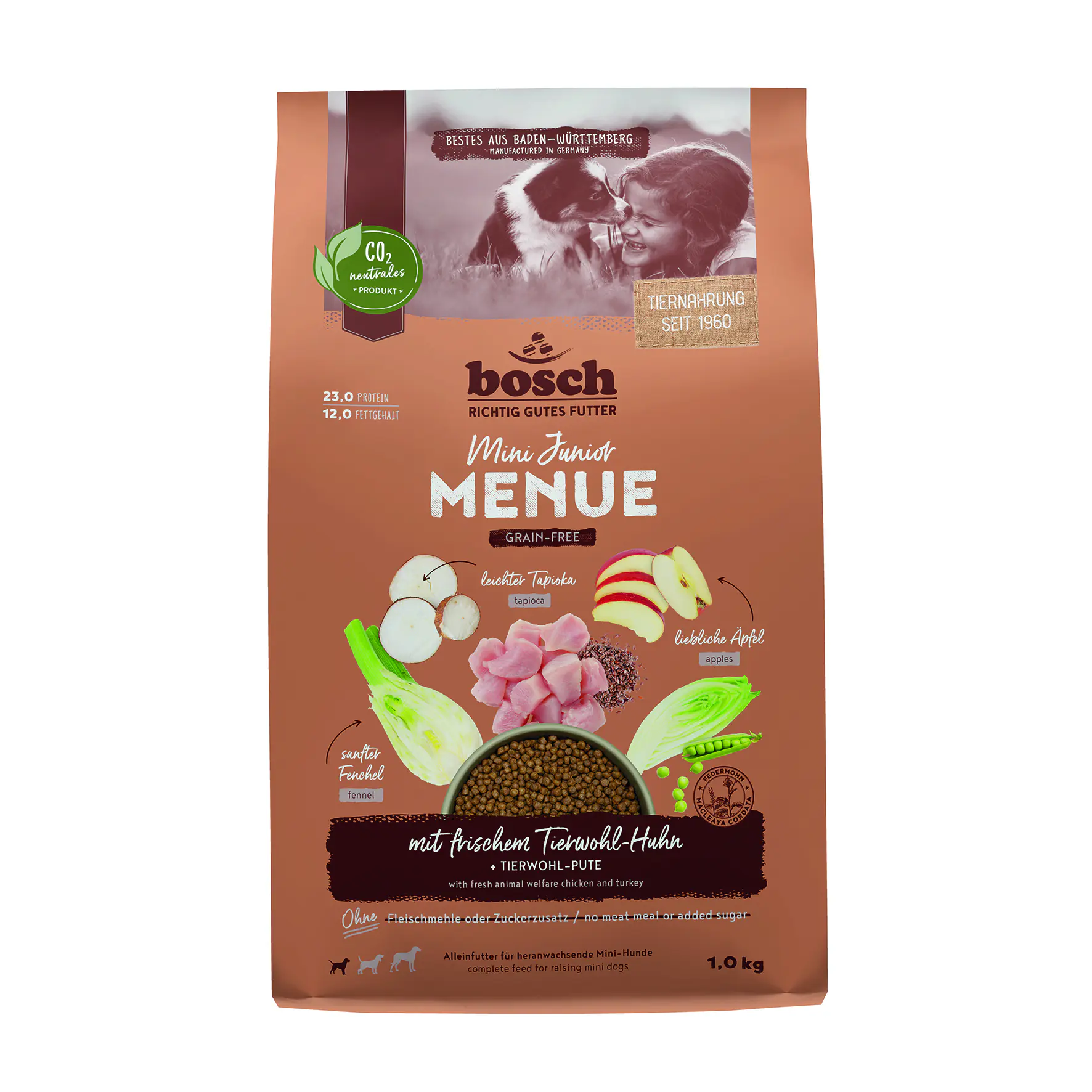 Bosch Hundetrockenfutter Junior Menue 1 kg Huhn