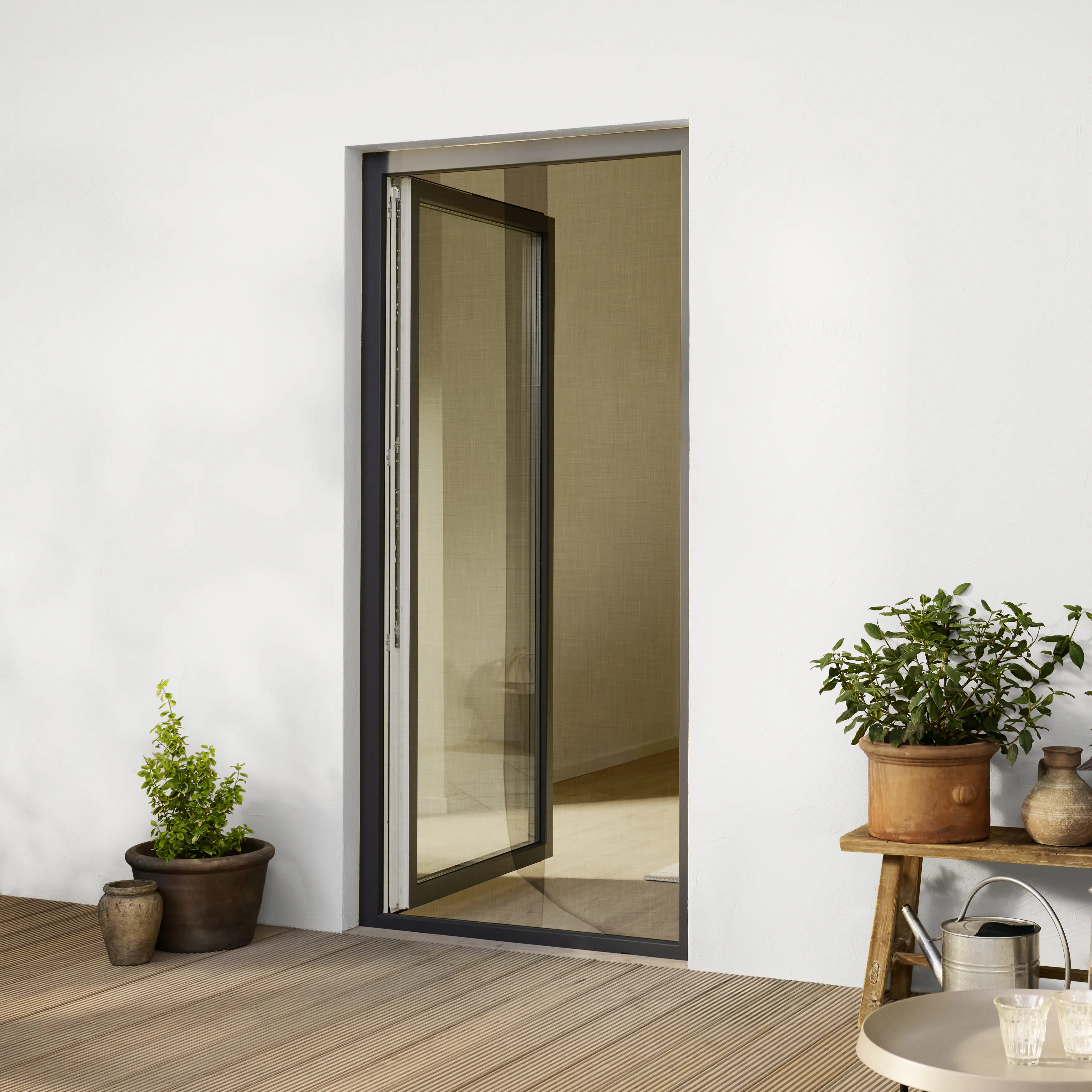 tesa Fliegengitter Tür 65 x 220 cm anthrazit kürzbar 2 Stück