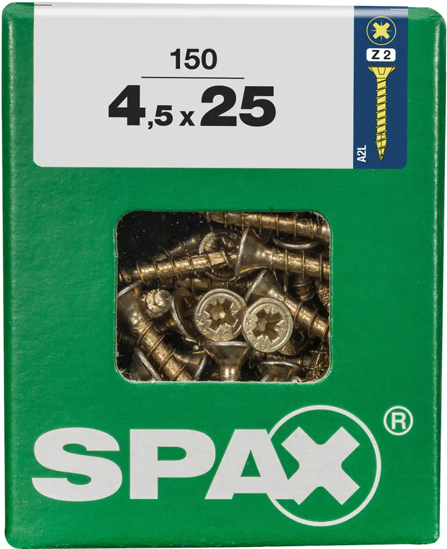 Spax Universalschrauben 4.5 x 25 mm PZ 2 - 150 Stk.