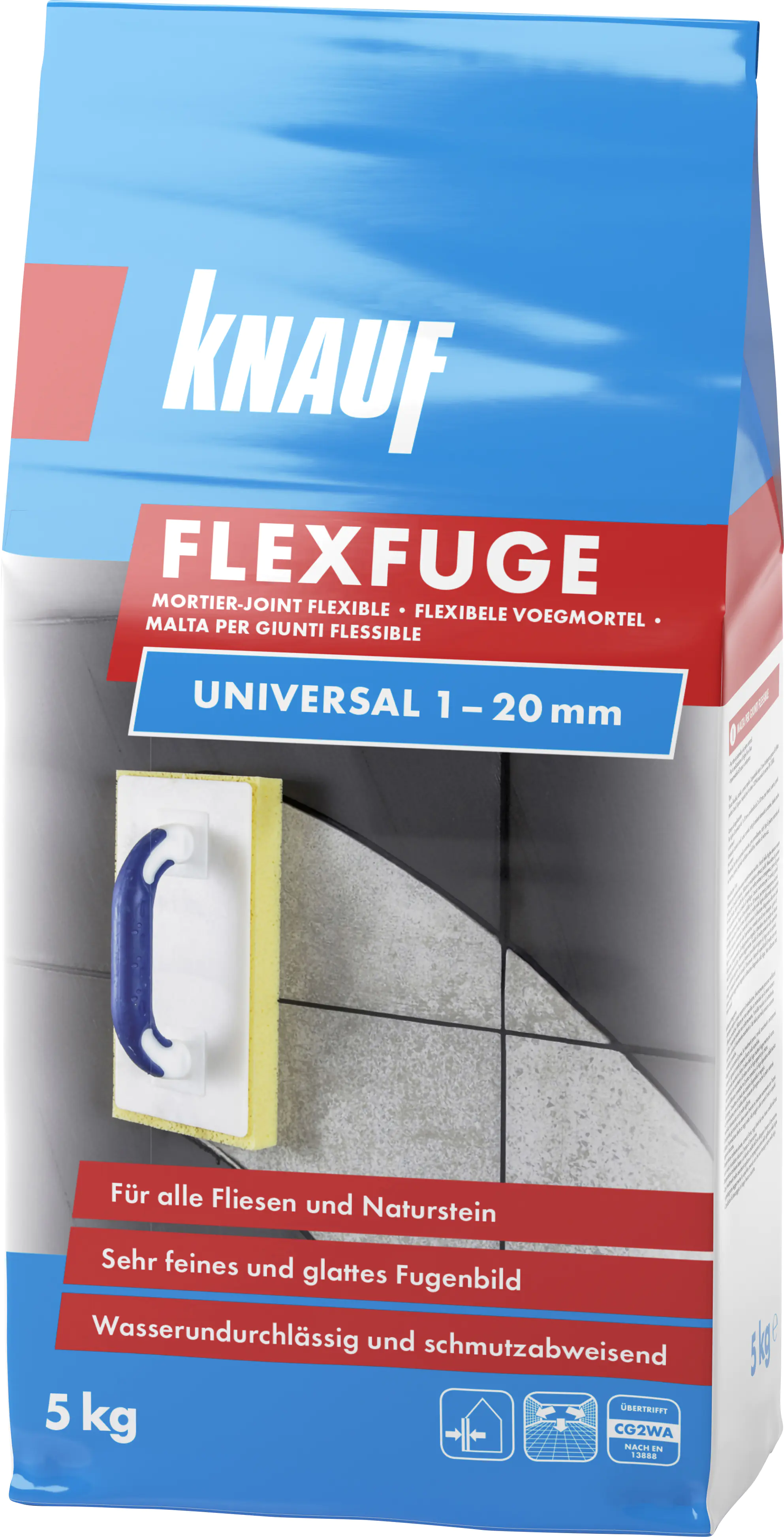 Knauf Fugenmörtel Flexfuge Universal 1 - 20 mm sandgrau 5 kg