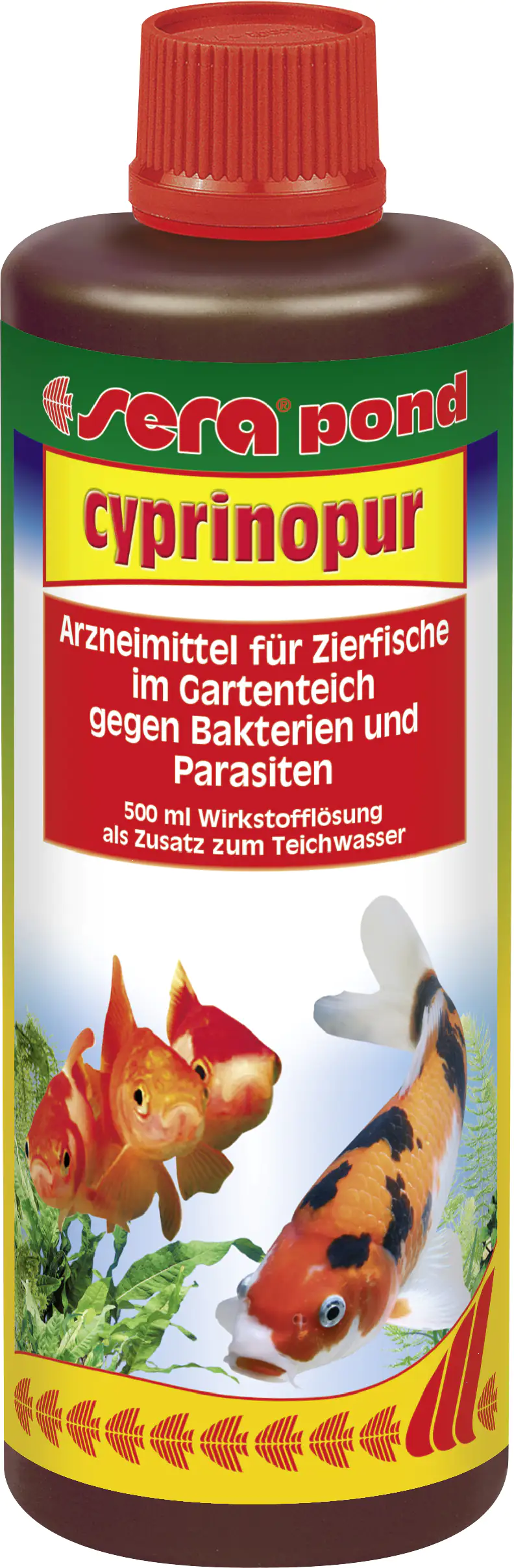 4001942074605 Sera Pond Arzneimittel für Teichfische Cyprinopur 500 ml