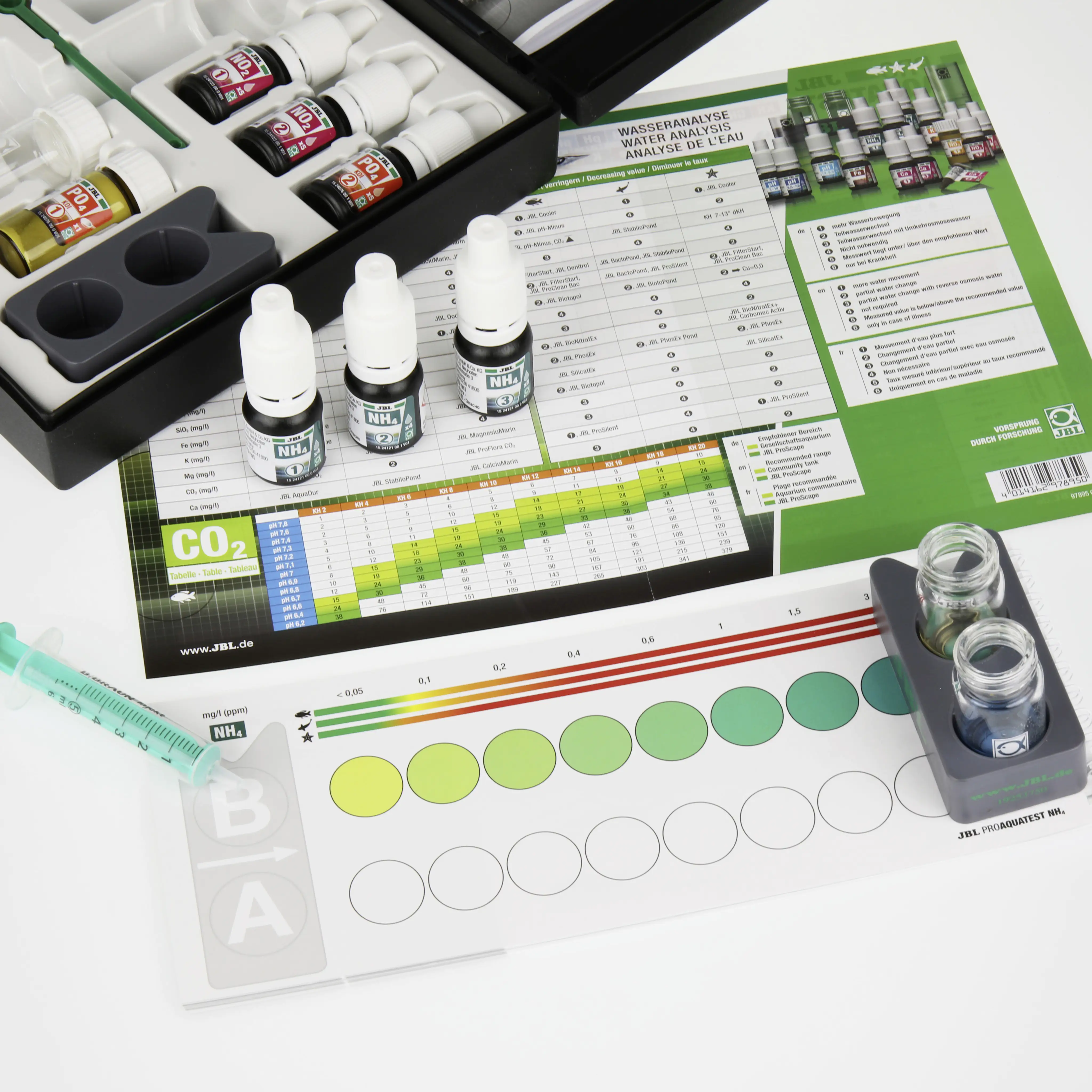 JBL PROAQUATEST COMBISET Plus NH4 weiß / transparent / schwarz