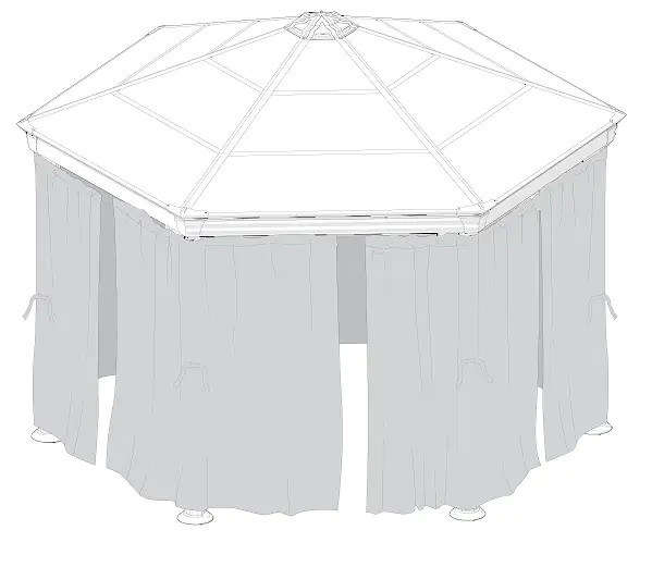 Canopia Pavillon Roma Moskitonetz 225x235 cm, grau Canopia Pavillon Roma Moskitonetz 225x235 cm, grau