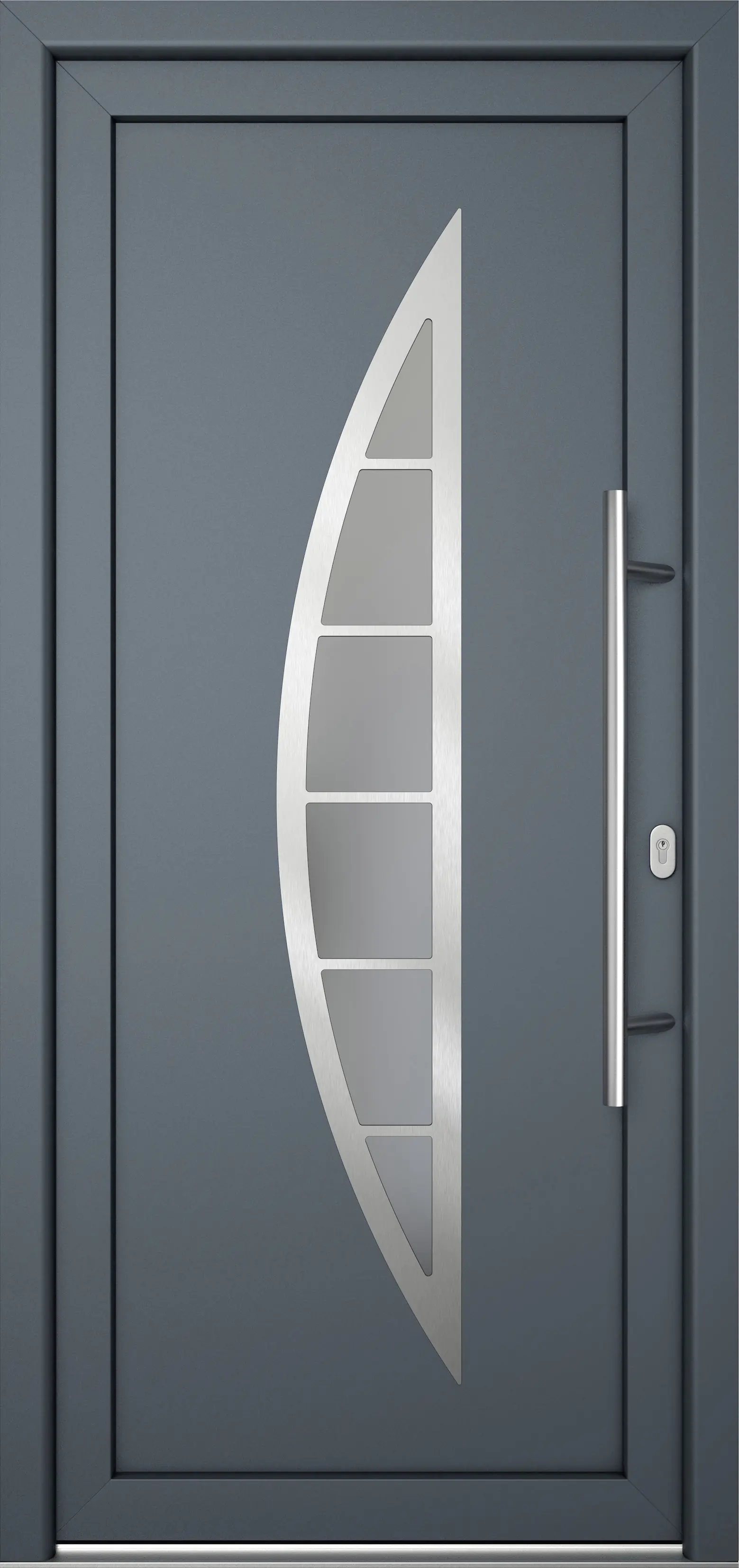 Meeth Haustür Signum Pro PVC Modell 28 88 x 208 cm DIN Rechts weiß/titan Meeth Haustür Signum Pro PVC Modell 28 88 x 208 cm DIN Rechts weiß/titan