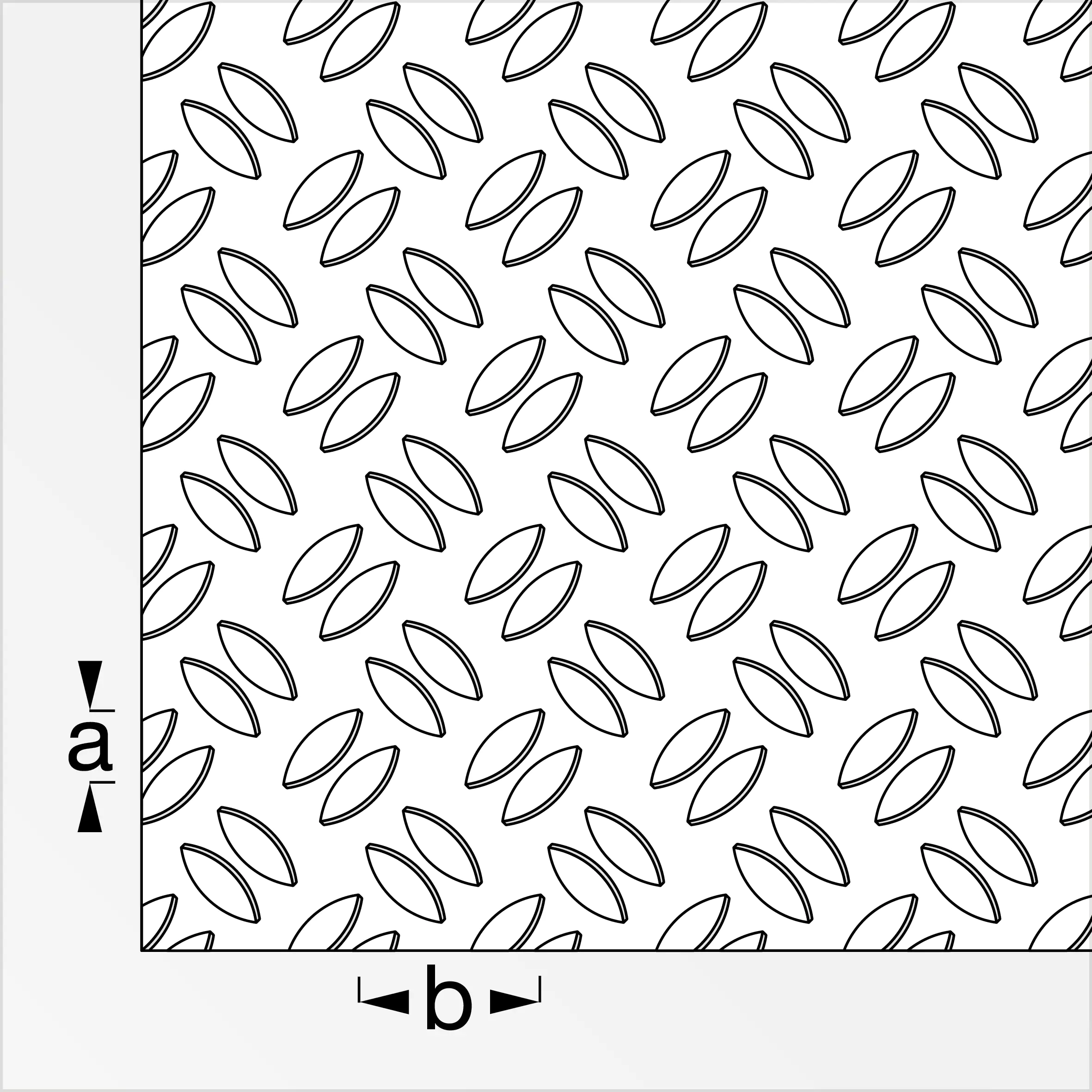 alfer Gerstenkornblech 500 x 250 mm Aluminium roh blank