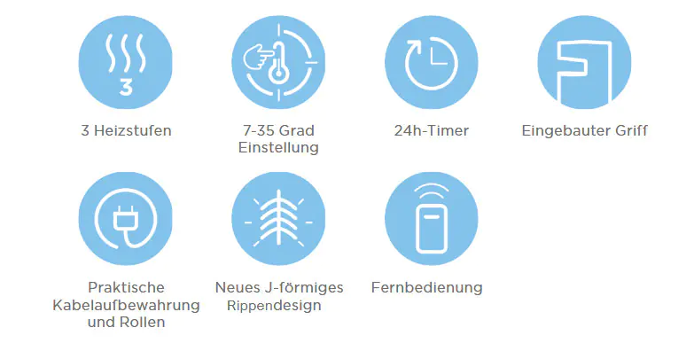 Midea Ölradiator NY2009-22M 9 Rippen 3 Heizstufen 2000 Watt Midea Ölradiator NY2009-22M 9 Rippen 3 Heizstufen 2000 Watt