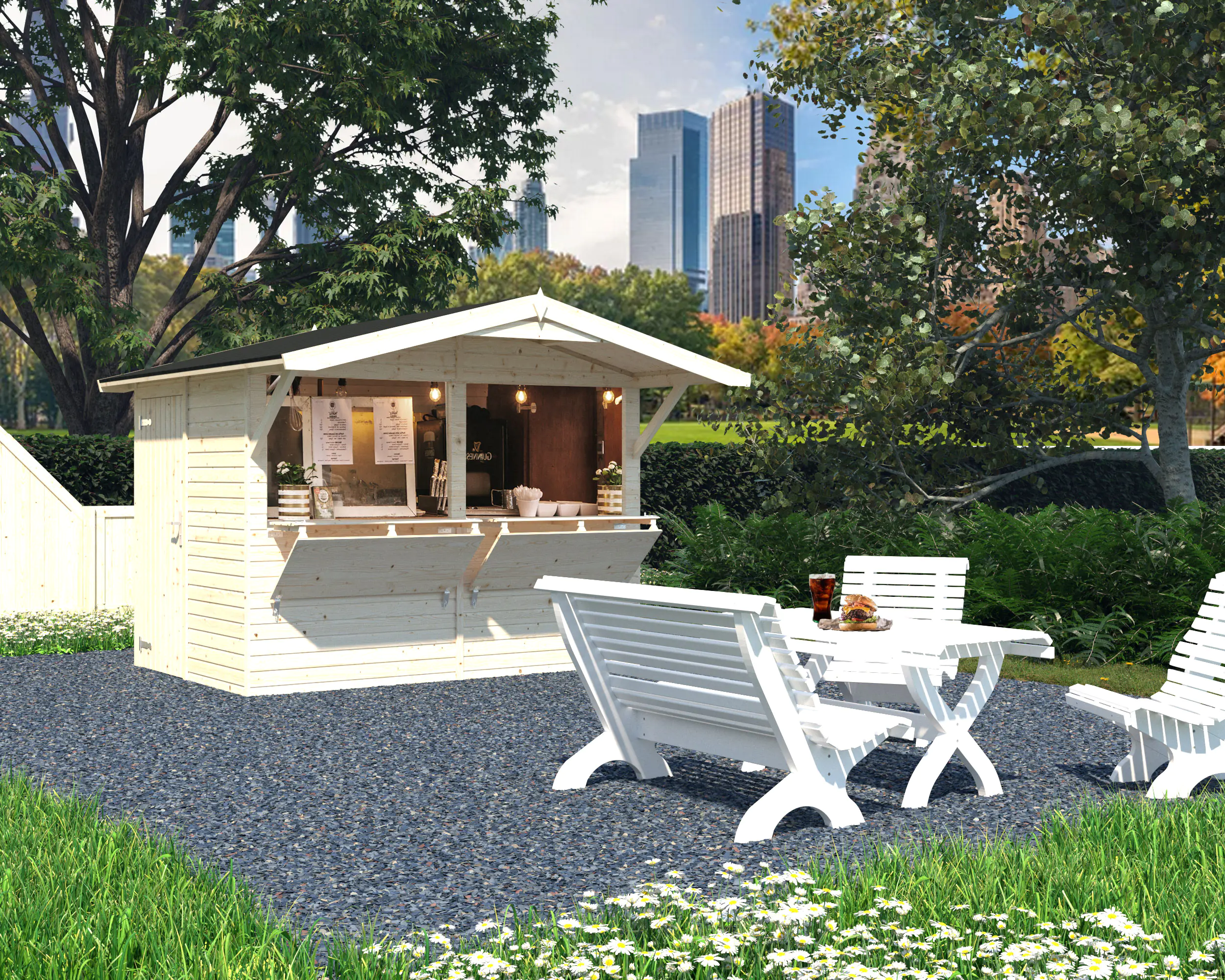 Palmako Kiosk Stella 273 x 190 cm naturbelassen