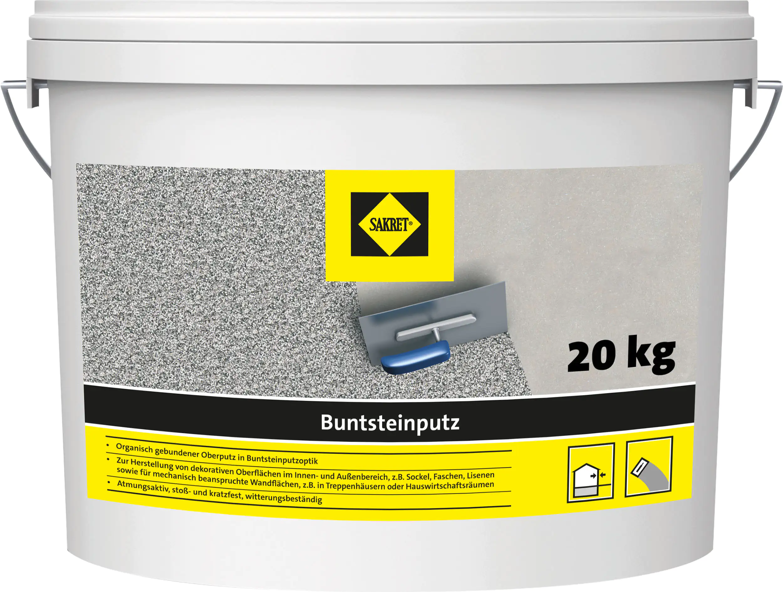 Sakret Buntsteinputz schwarz-weiß 20 kg Sakret Buntsteinputz schwarz-weiß 20 kg